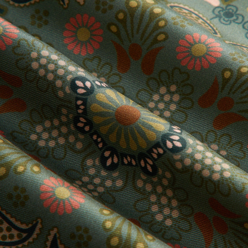 Kith Floral Printed Palm Silk Scarf - Stadium
