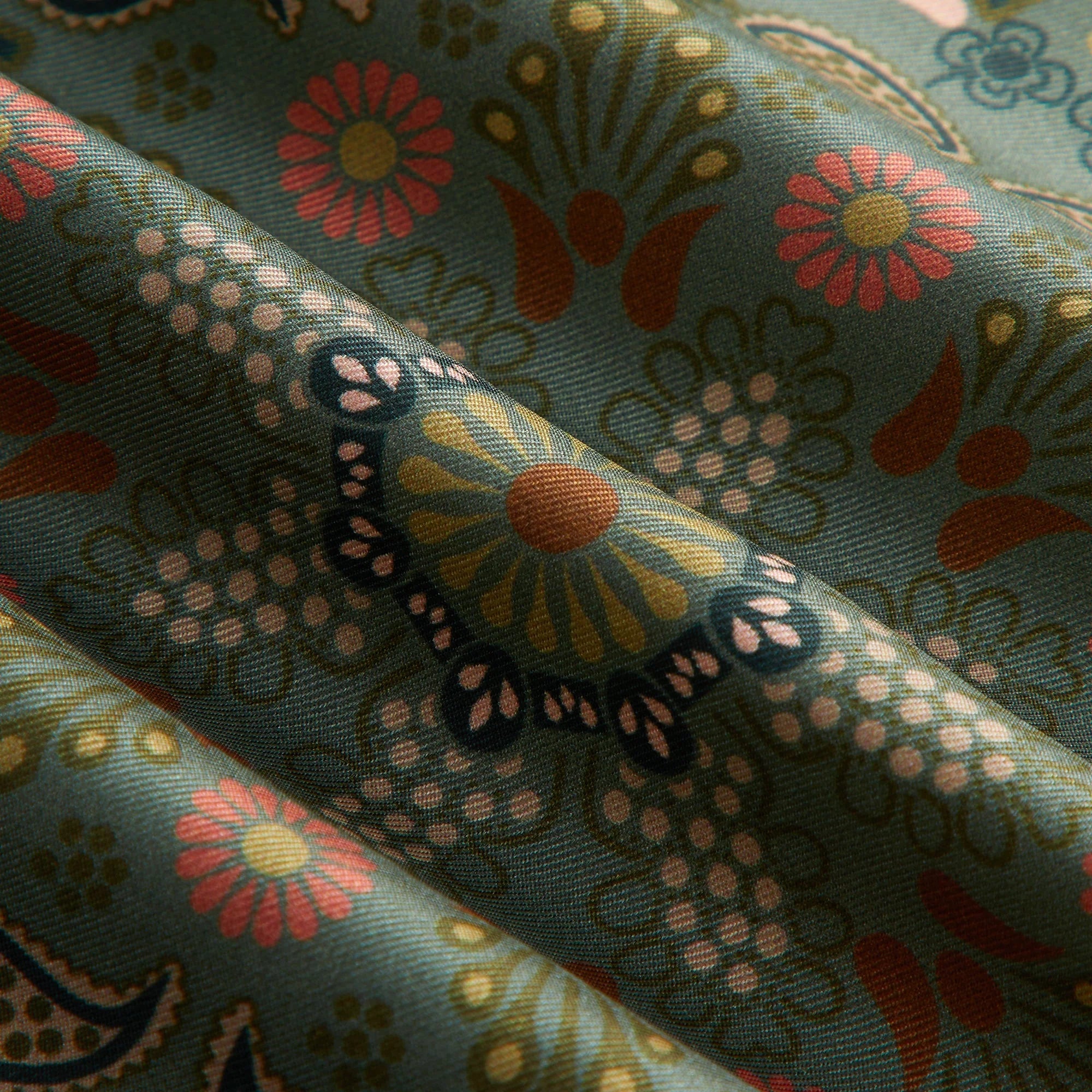 Kith Floral Printed Palm Silk Scarf - Stadium