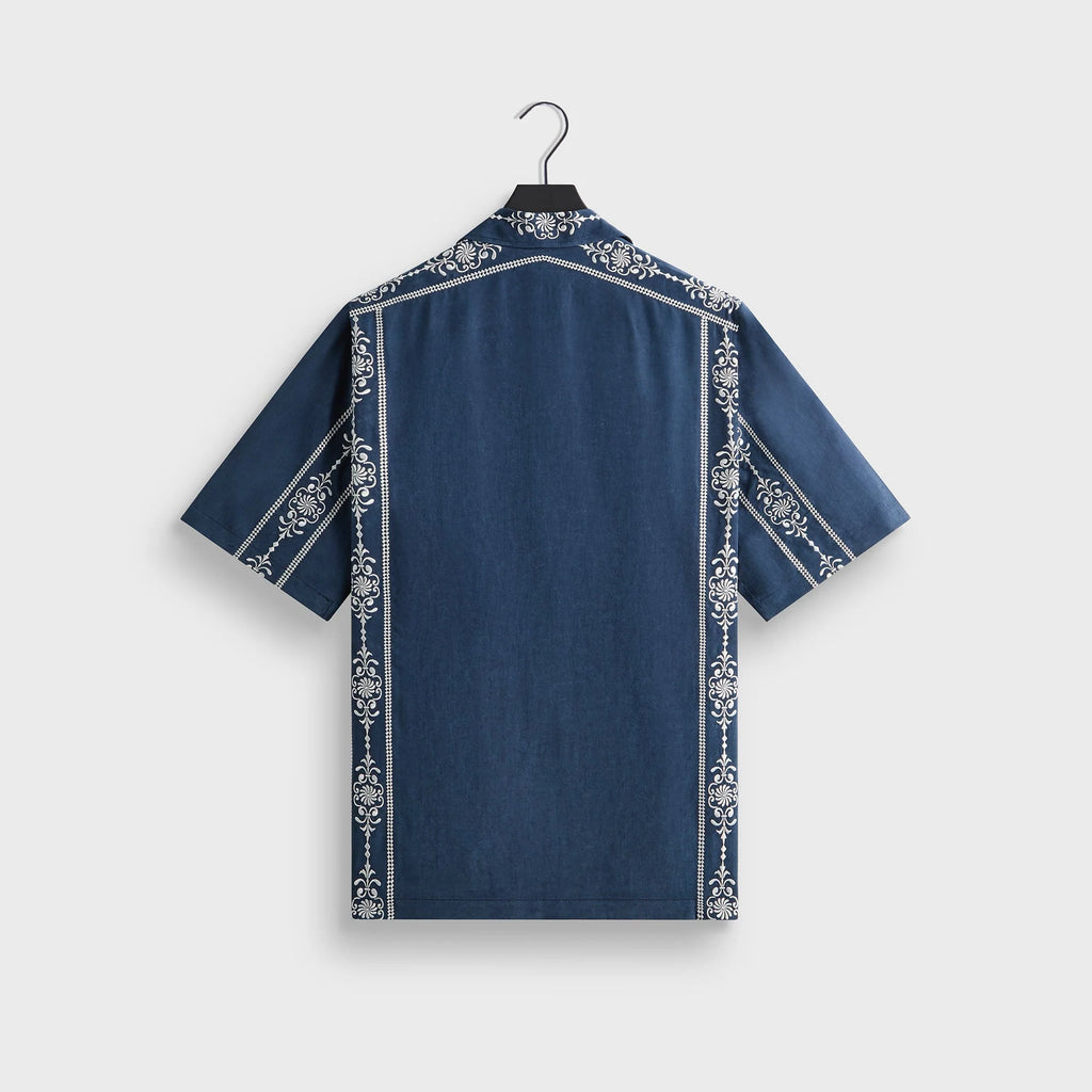 Kith Cupro Linen Thompson Camp Collar Shirt - Nocturnal