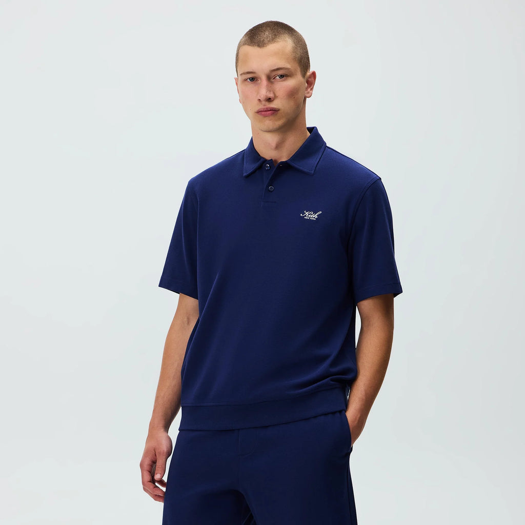 Kith Interlock Graham Polo - Deep Royal
