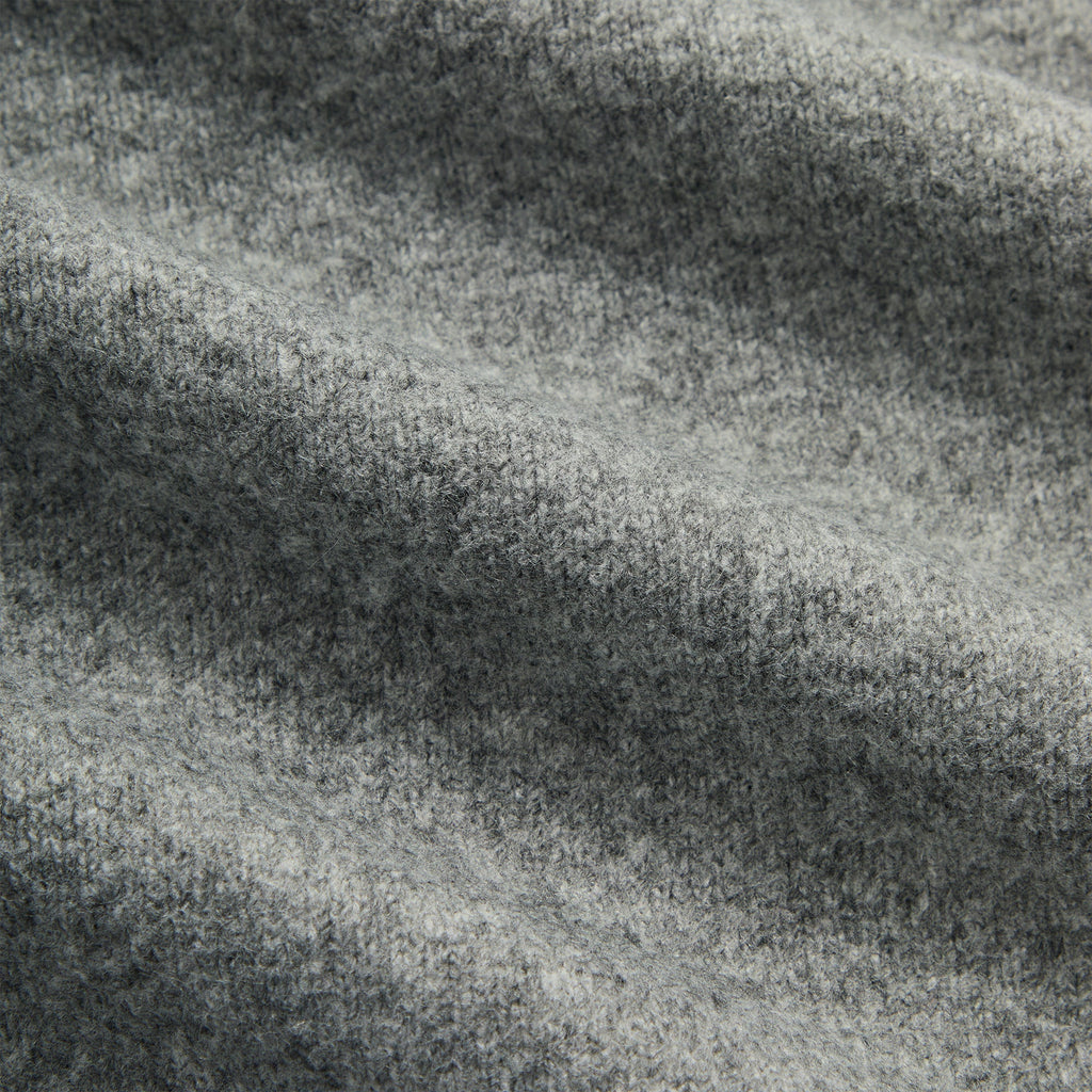 Kith Marled Harmon Rugby Pullover - Mid Heather Grey