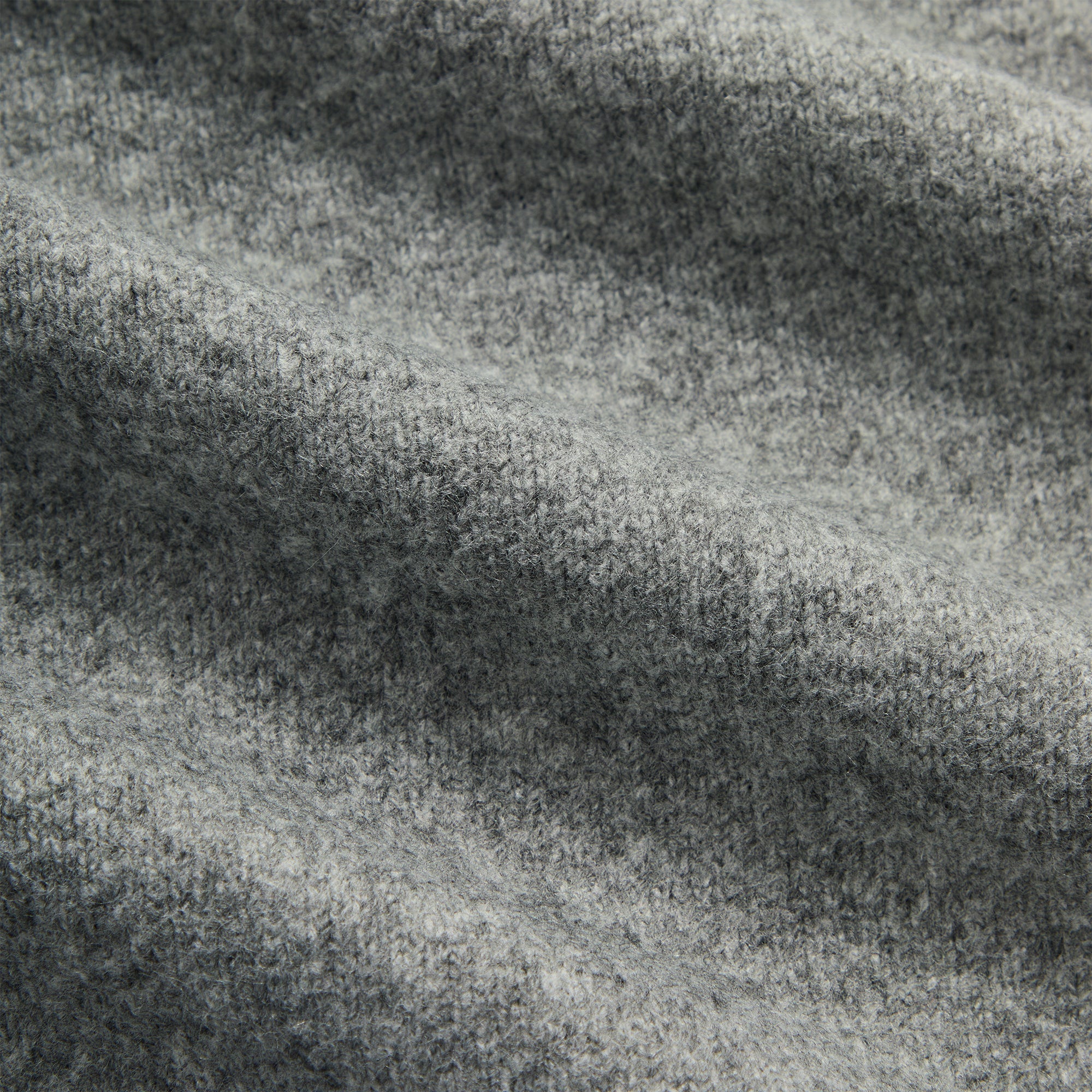 Kith Marled Harmon Rugby Pullover - Mid Heather Grey