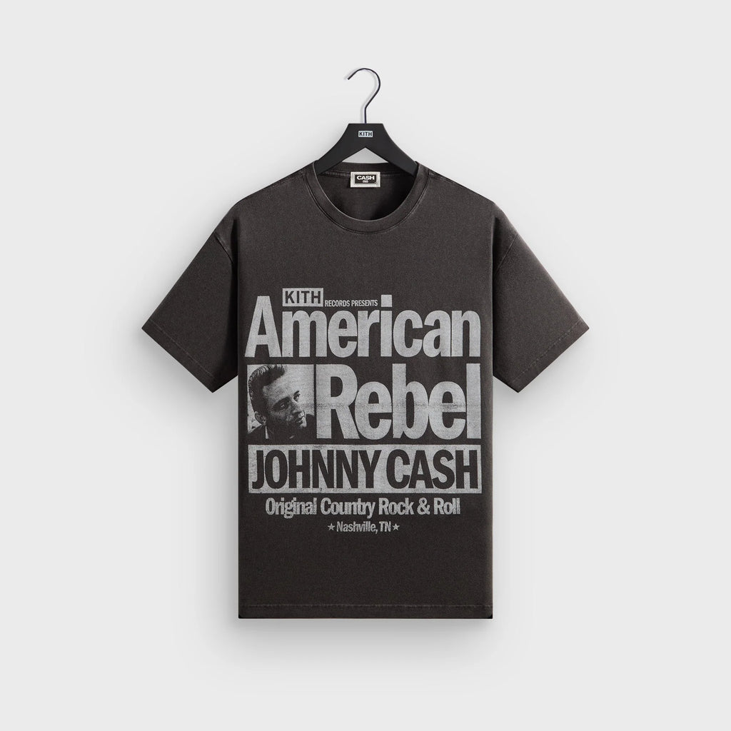 Kith Records for Johnny Cash American Rebel Vintage Tee - Black
