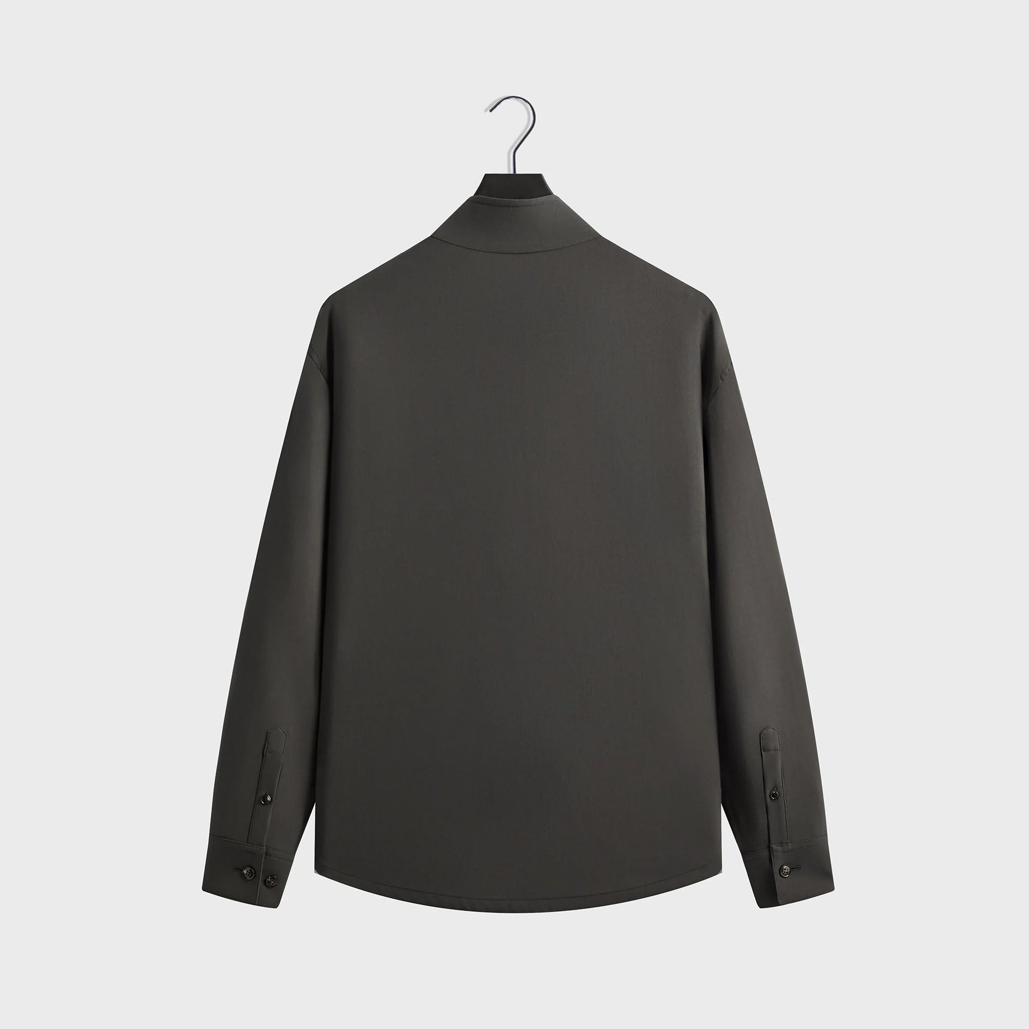 Giorgio Armani & Kith &Kin Asymmetrical Zip Front Shirt - Dark Ash