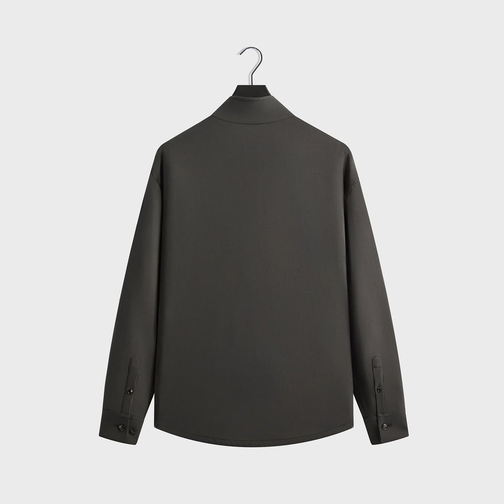 Giorgio Armani & Kith &Kin Asymmetrical Zip Front Shirt - Dark Ash