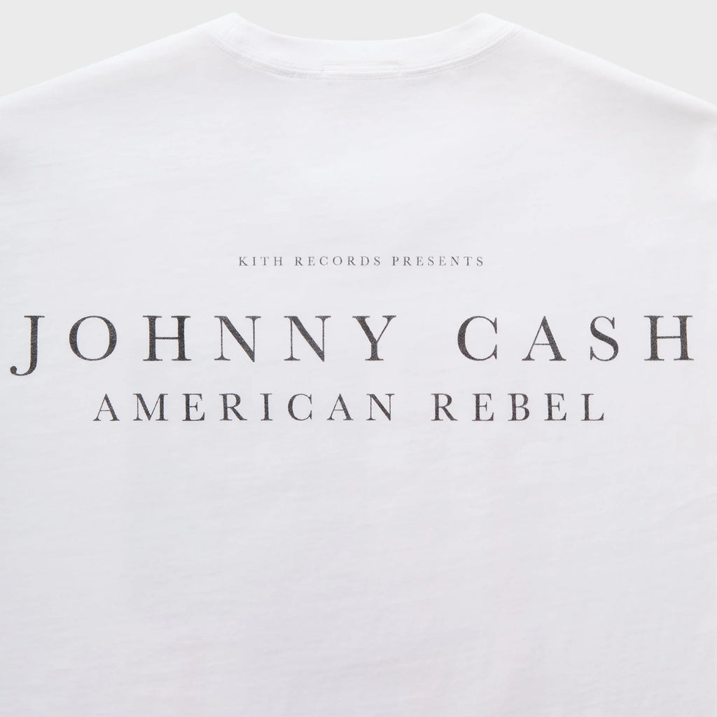 Kith Records for Johnny Cash American Flag Vintage Tee - White