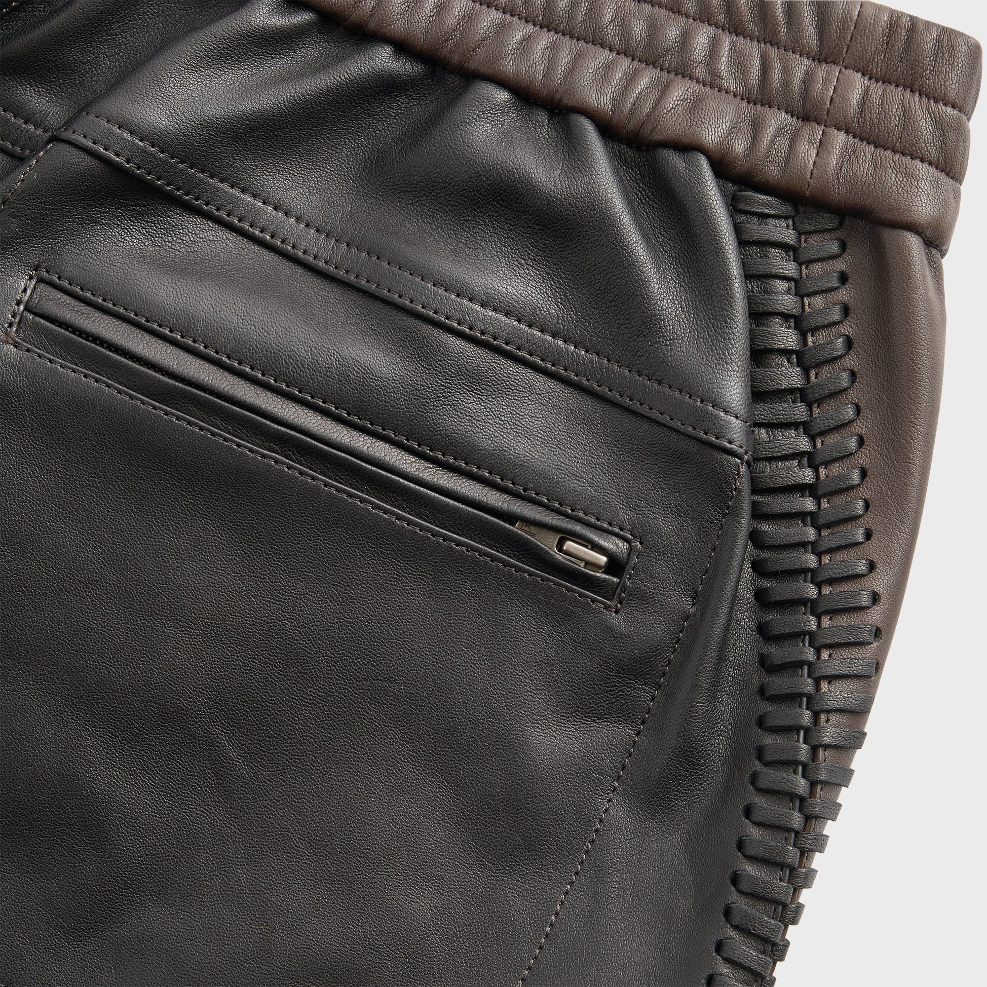 &Kin Irving Combo Leather Moto Pant - Hickory