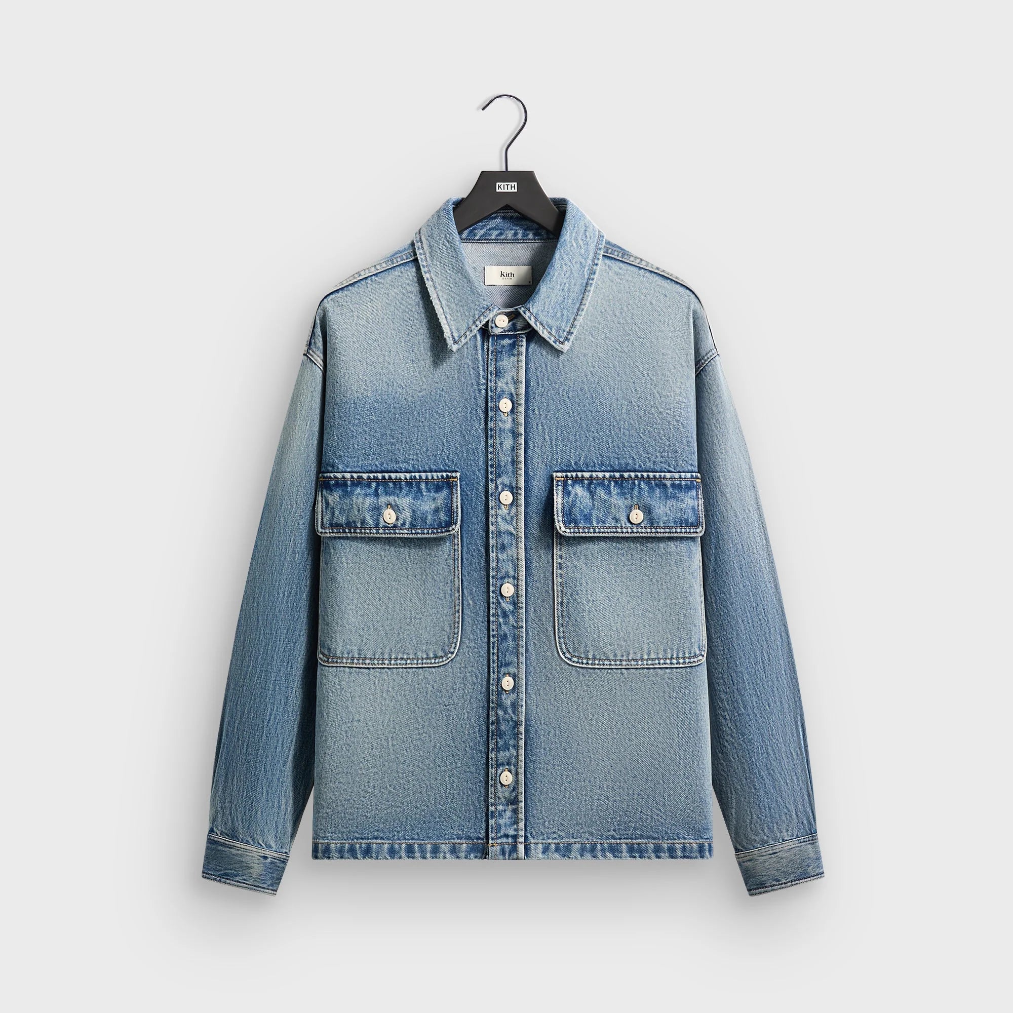 Kith Henson Denim Shirt - Mid Indigo