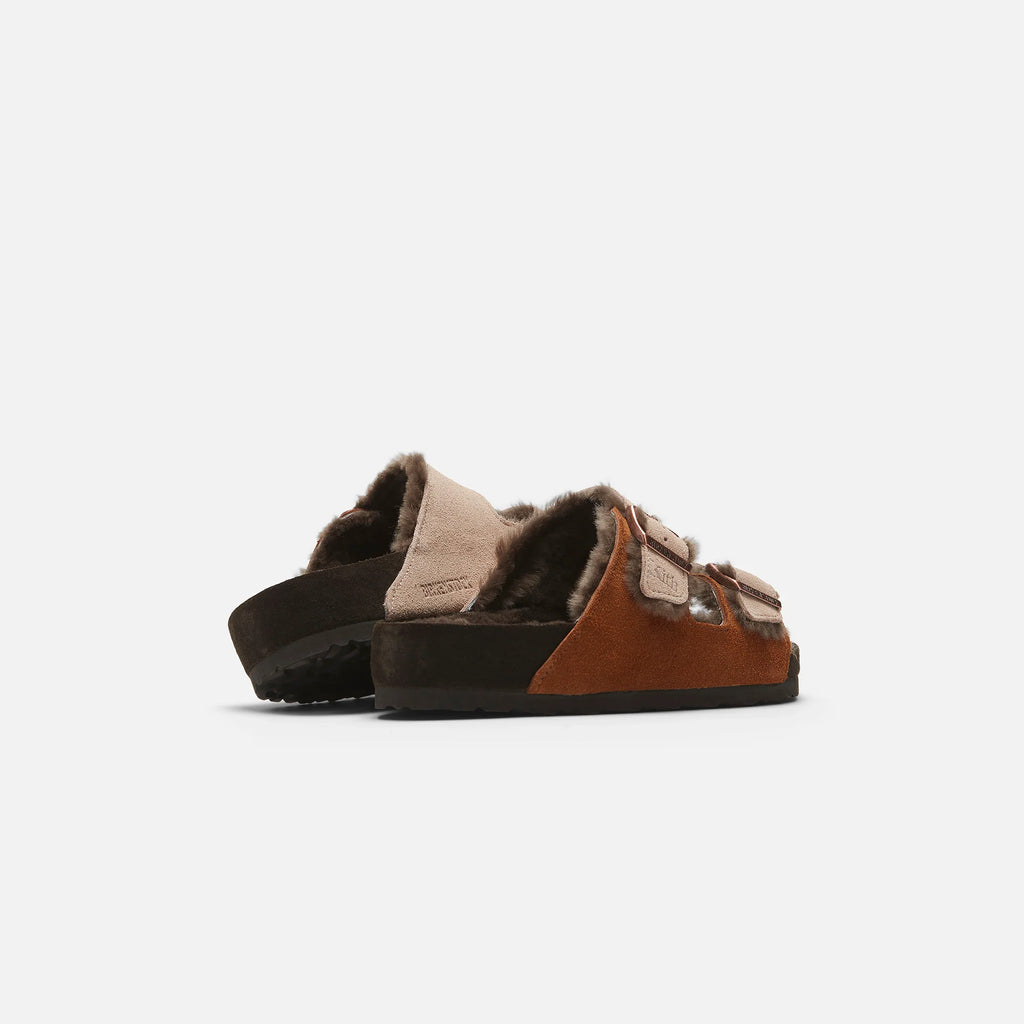 Kith for Birkenstock Arizona Shearling - Mink / Dark Brown