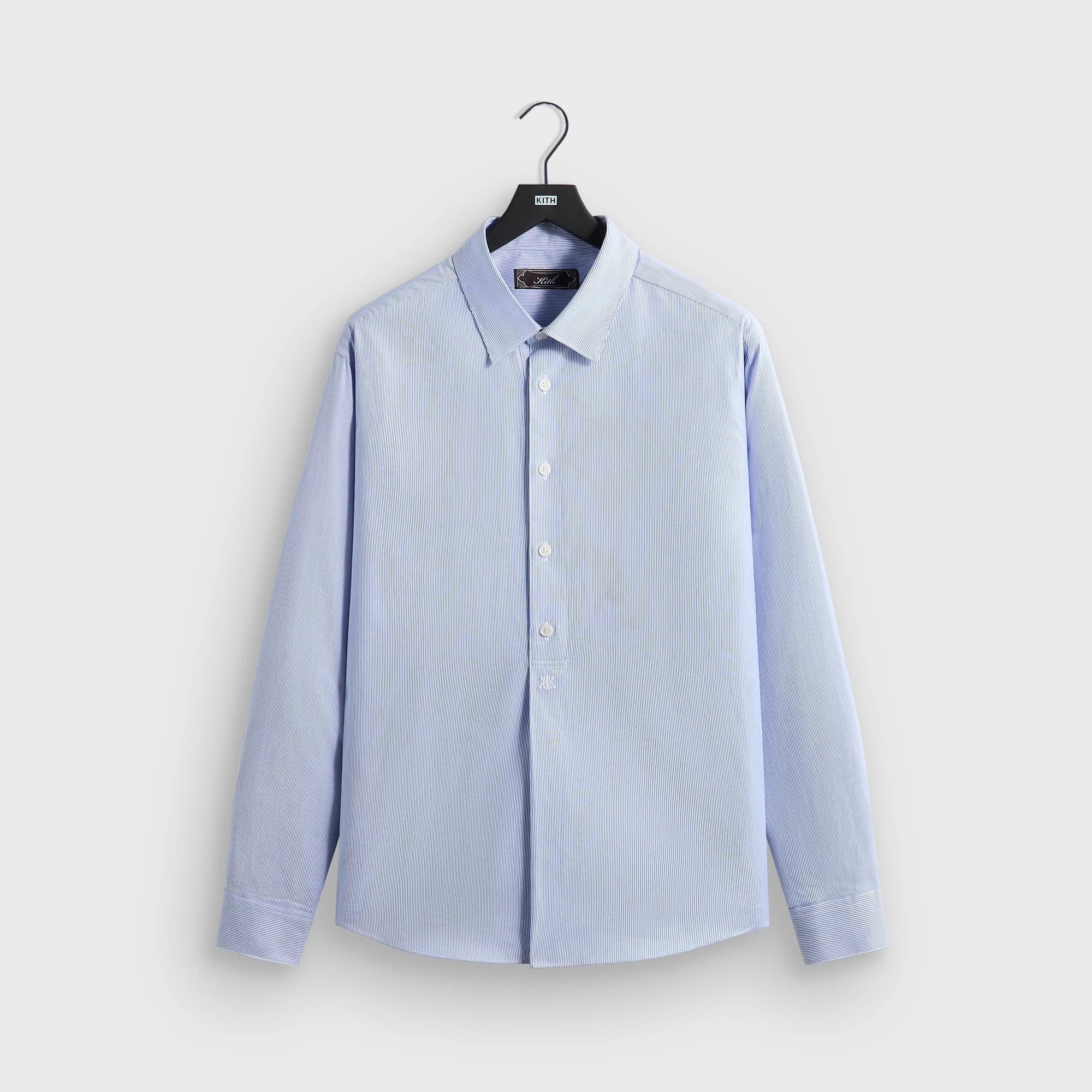 Kith Textured Microstripe Ian Popover Shirt - Marina