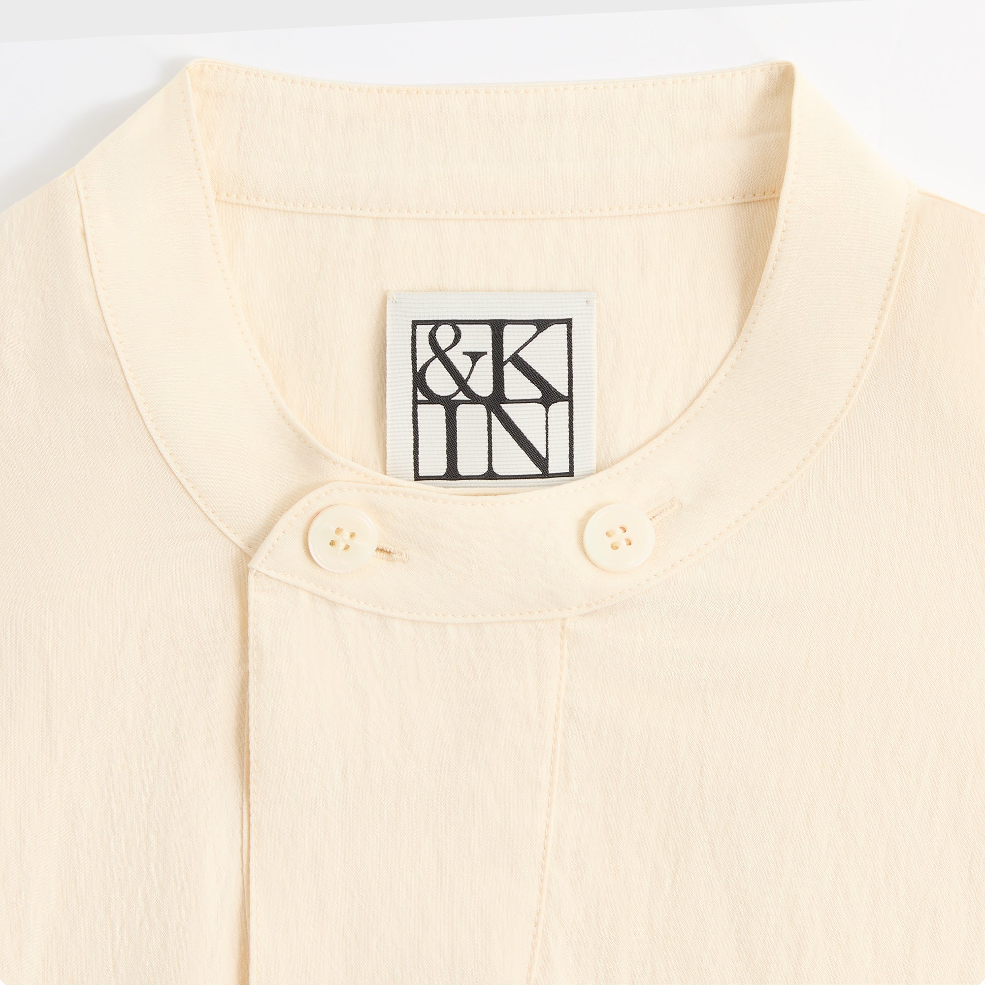 &Kin Wrinkle Cupro Leven Shirt - Sandrift