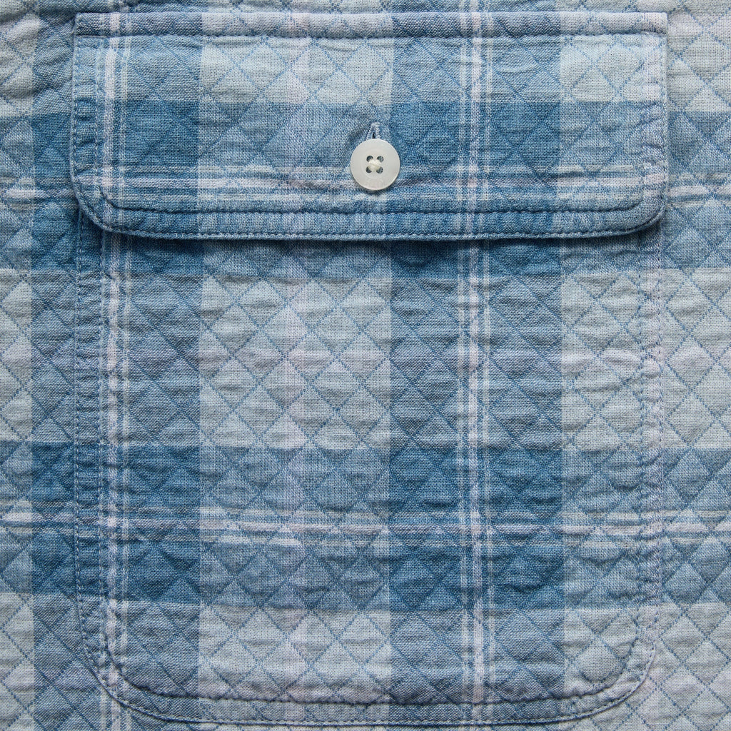 Kith Washed Indigo Plaid Henson Shirt - Light Indigo