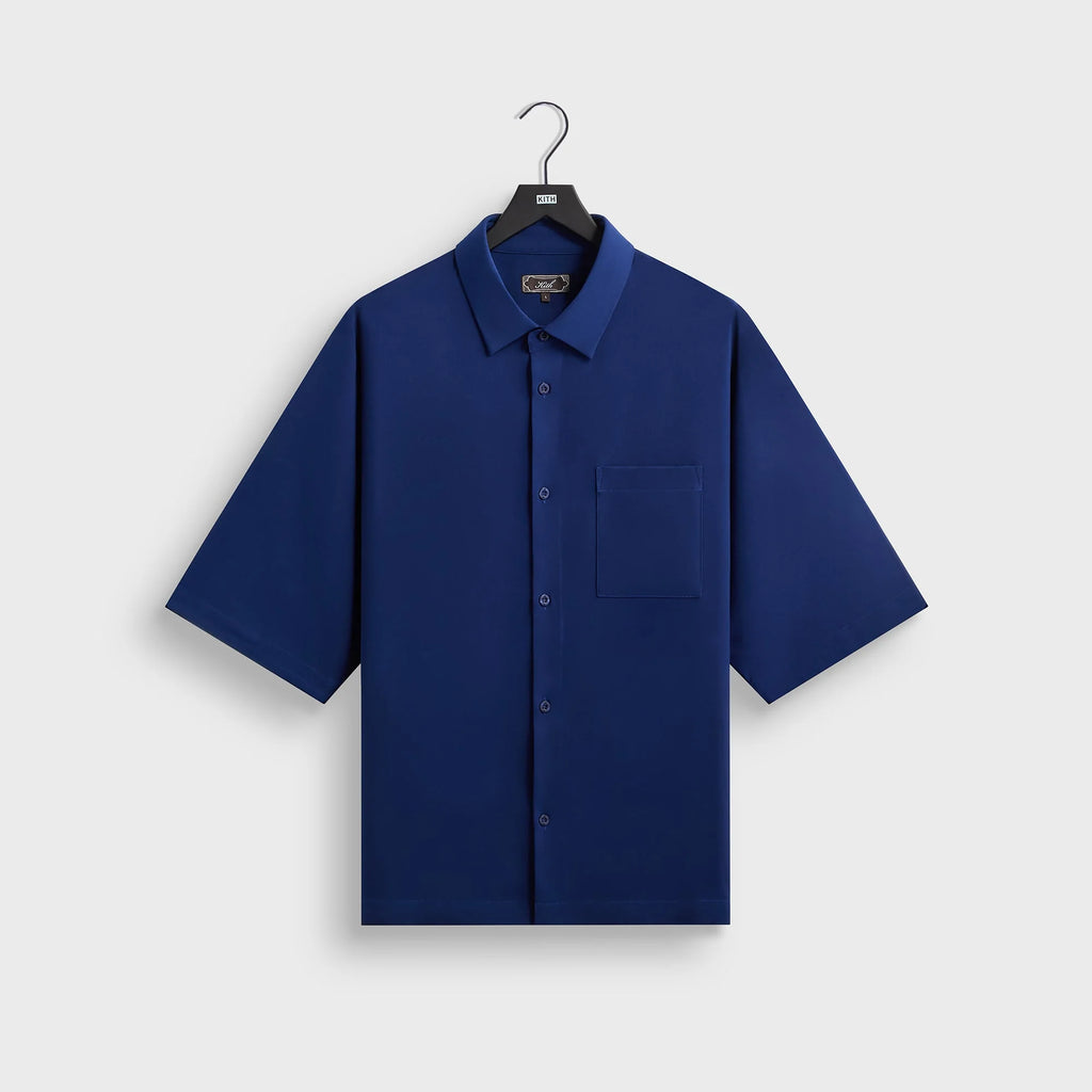 Kith Drape Twill Raf Shirt - Deep Royal