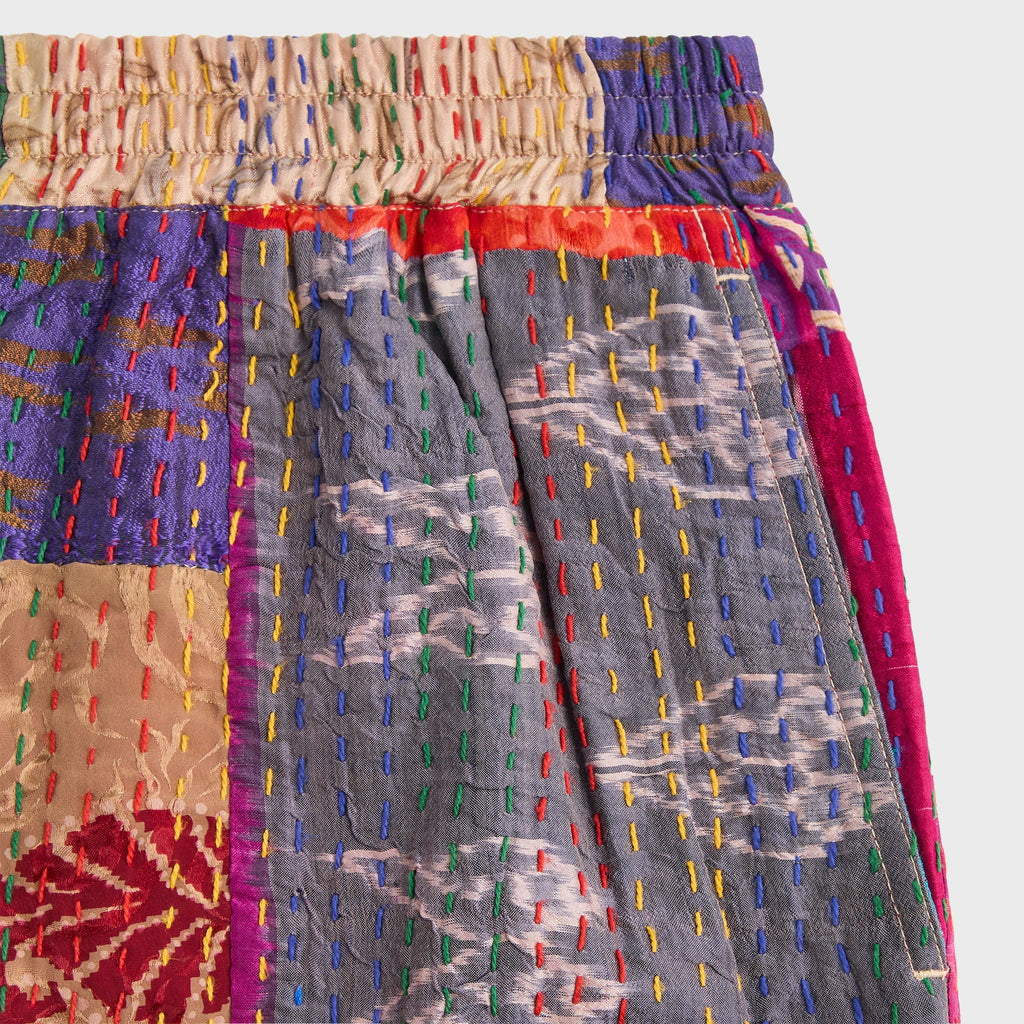 &Kin Tal Patchwork Short - Gold / Multi