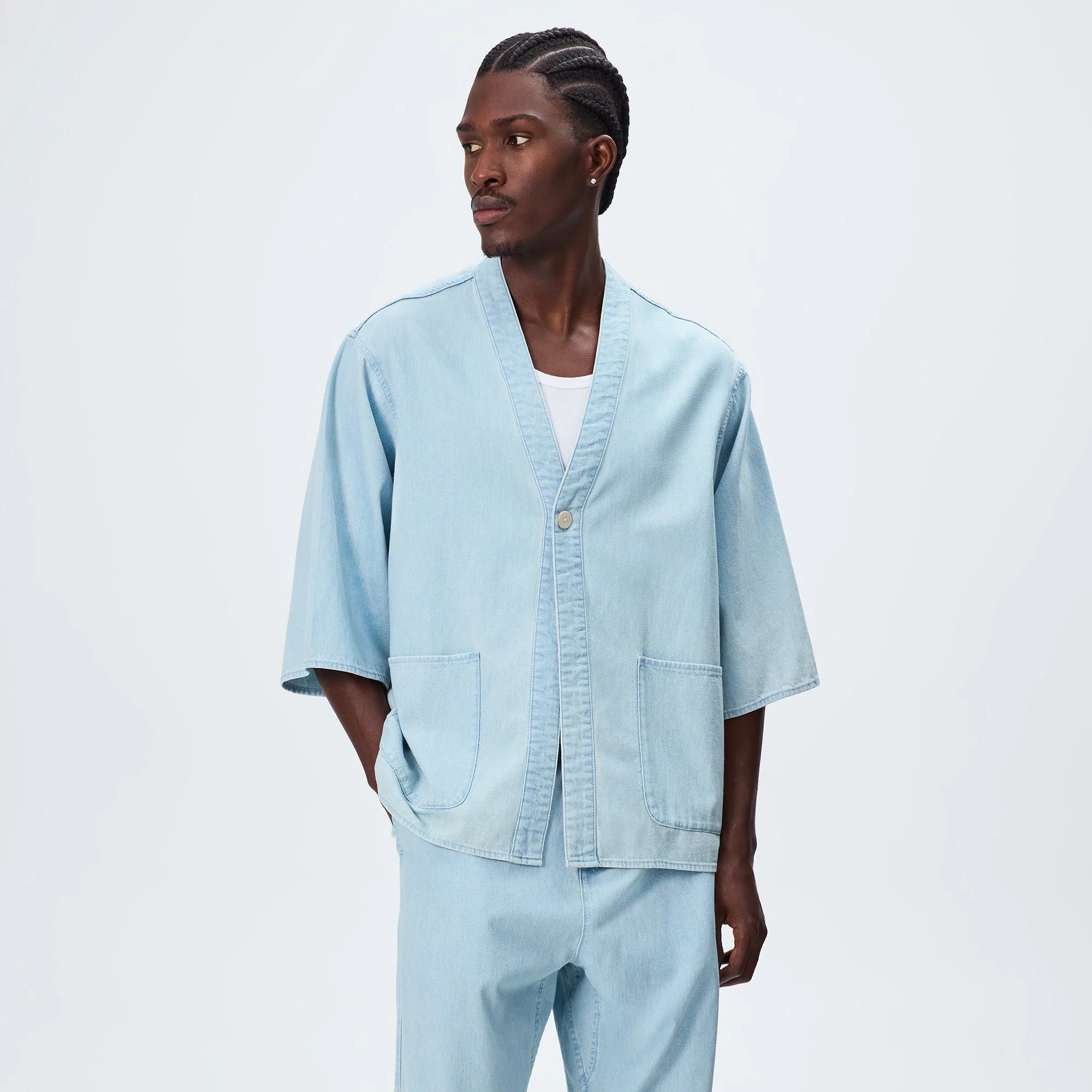 Kith Chambray Nanthan Shirt - Light Indigo