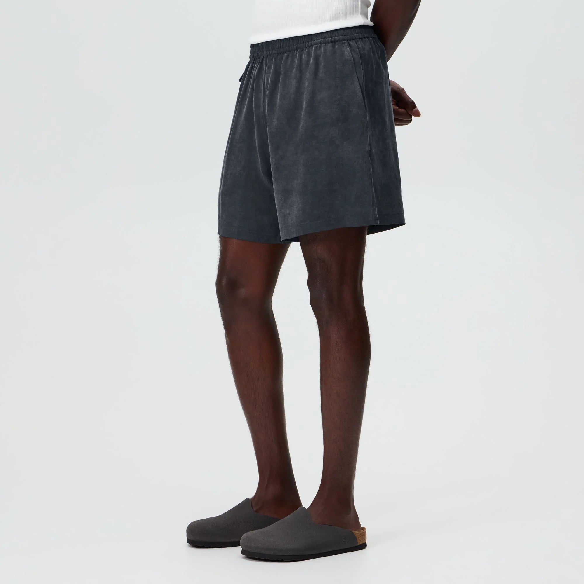 &Kin Cupro Linen Kellen Short - Somber