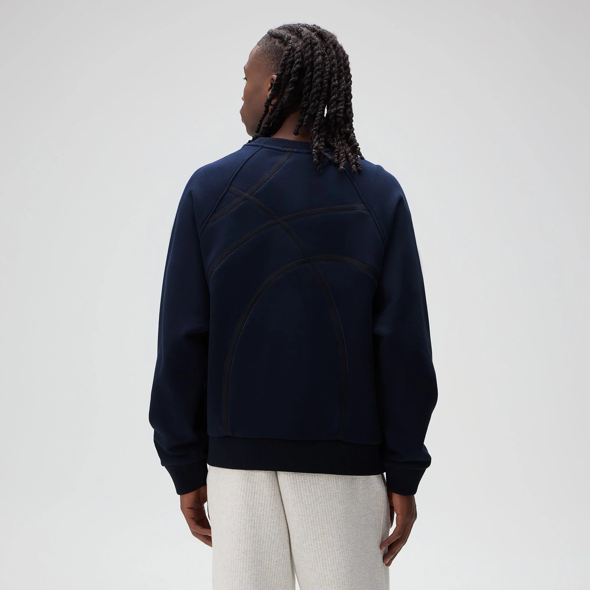 Kith for the New York Knicks Cutoff Nelson Raglan Vintage Crewneck - Nocturnal