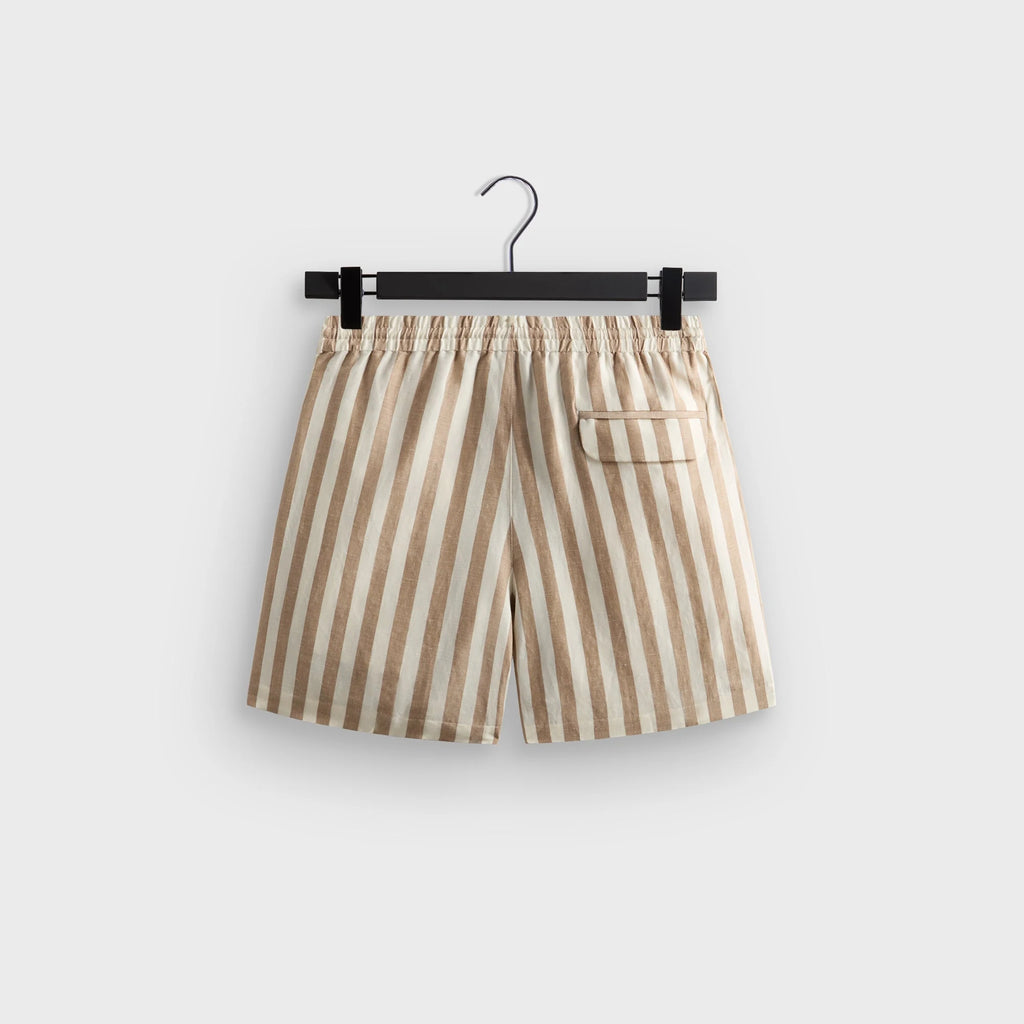Kith Spun Silk Linen Stripe Kellen Short - Chai