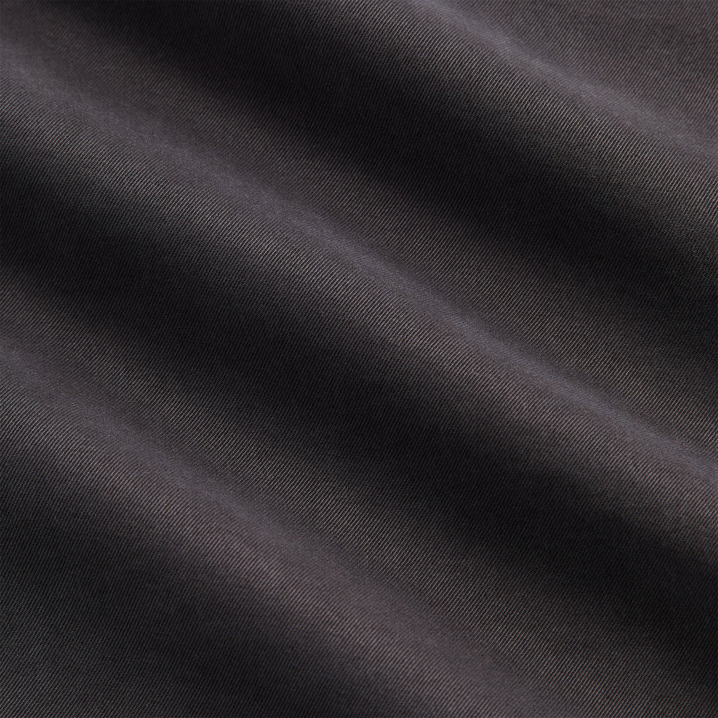 &Kin Garment Dyed Silk Collarless Yardley Shirt - Phantom Grey