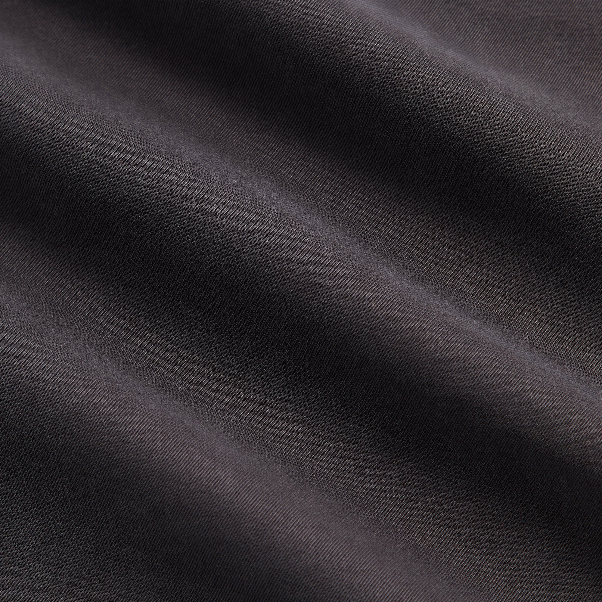 &Kin Garment Dyed Silk Collarless Yardley Shirt - Phantom Grey