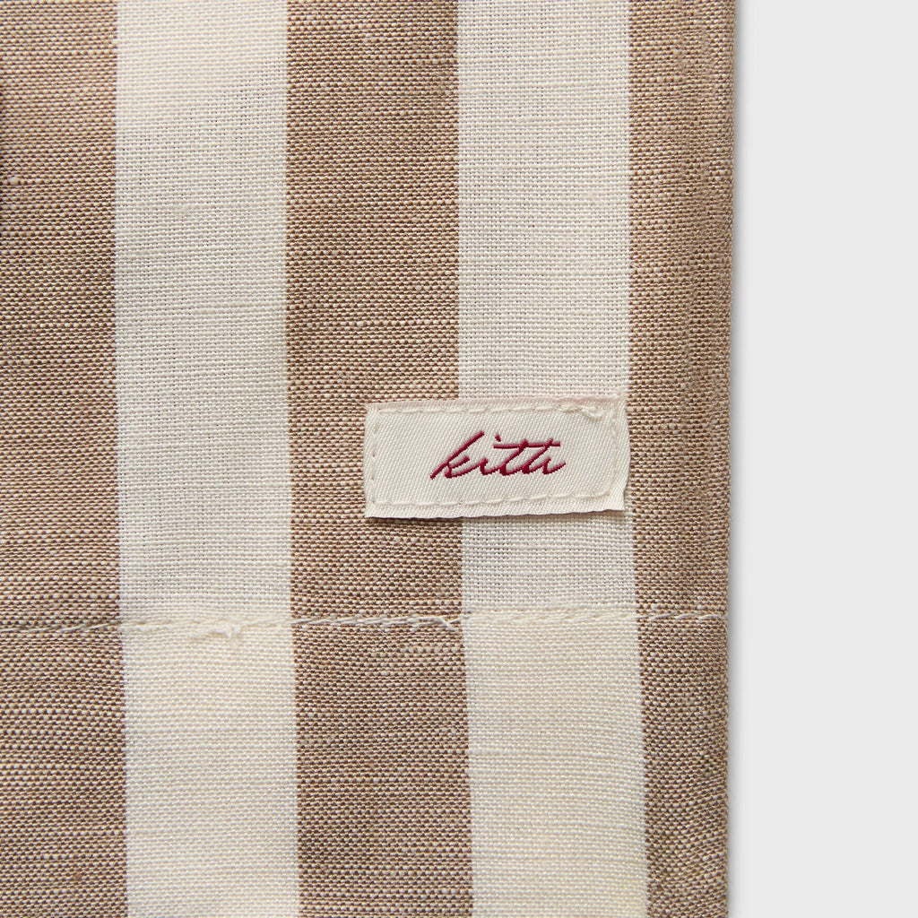 Kith Spun Silk Linen Stripe Kellen Short - Chai