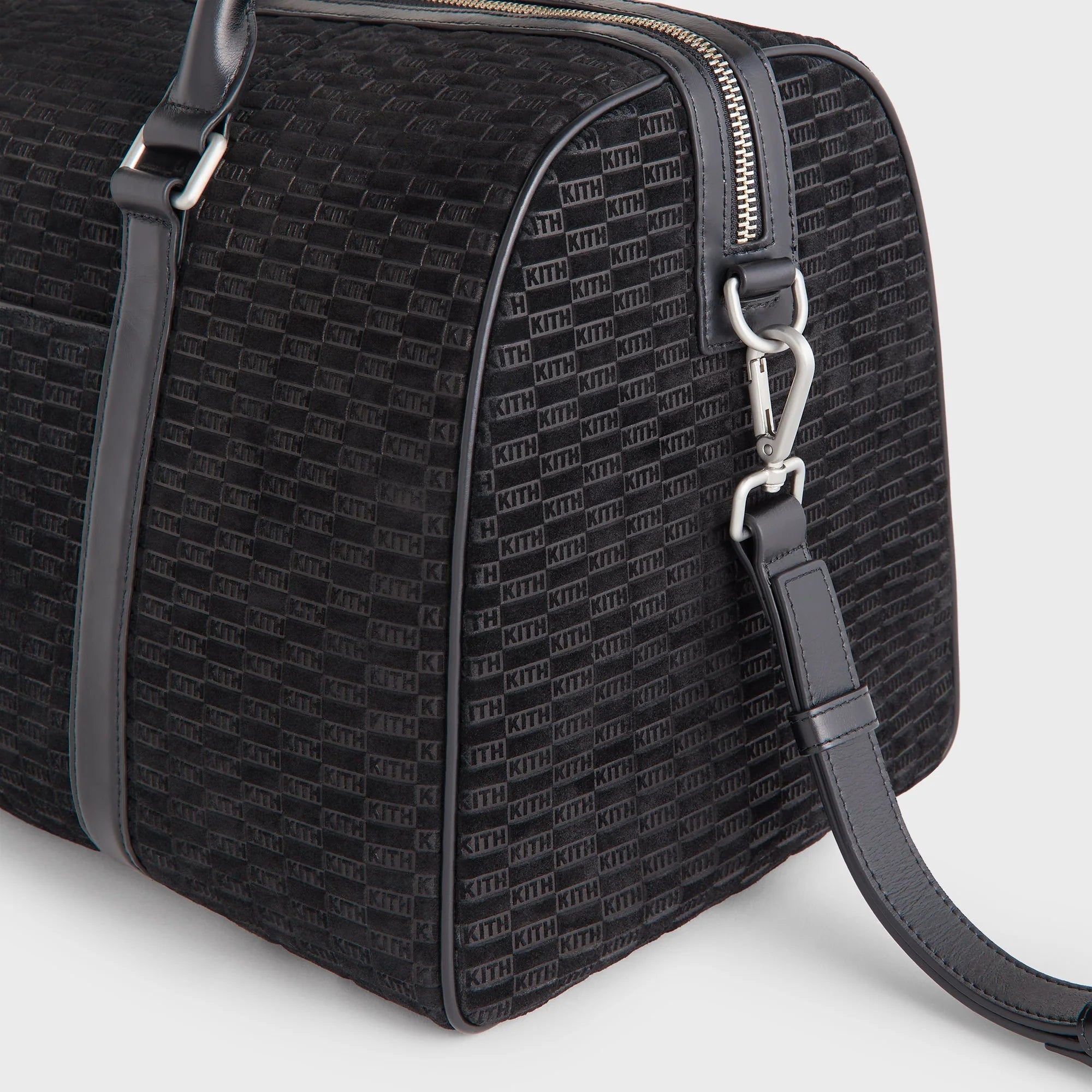 Kith Monogram Suede Traveler K40 Bag - Black