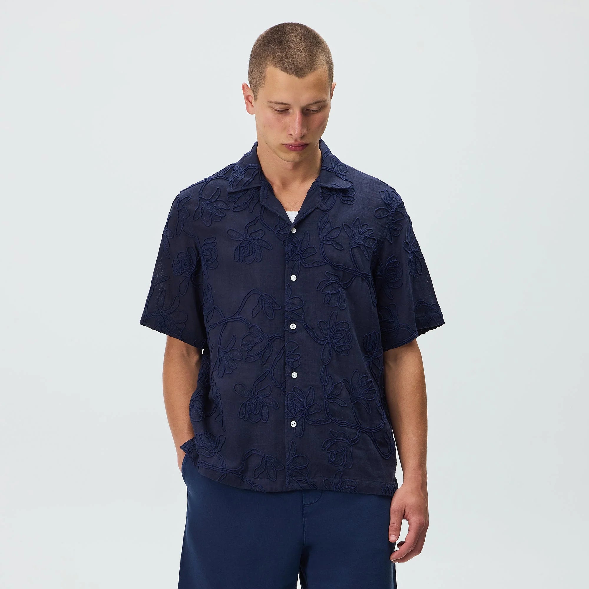Kith Corded Floral Thompson Camp Collar Shirt - Nocturnal