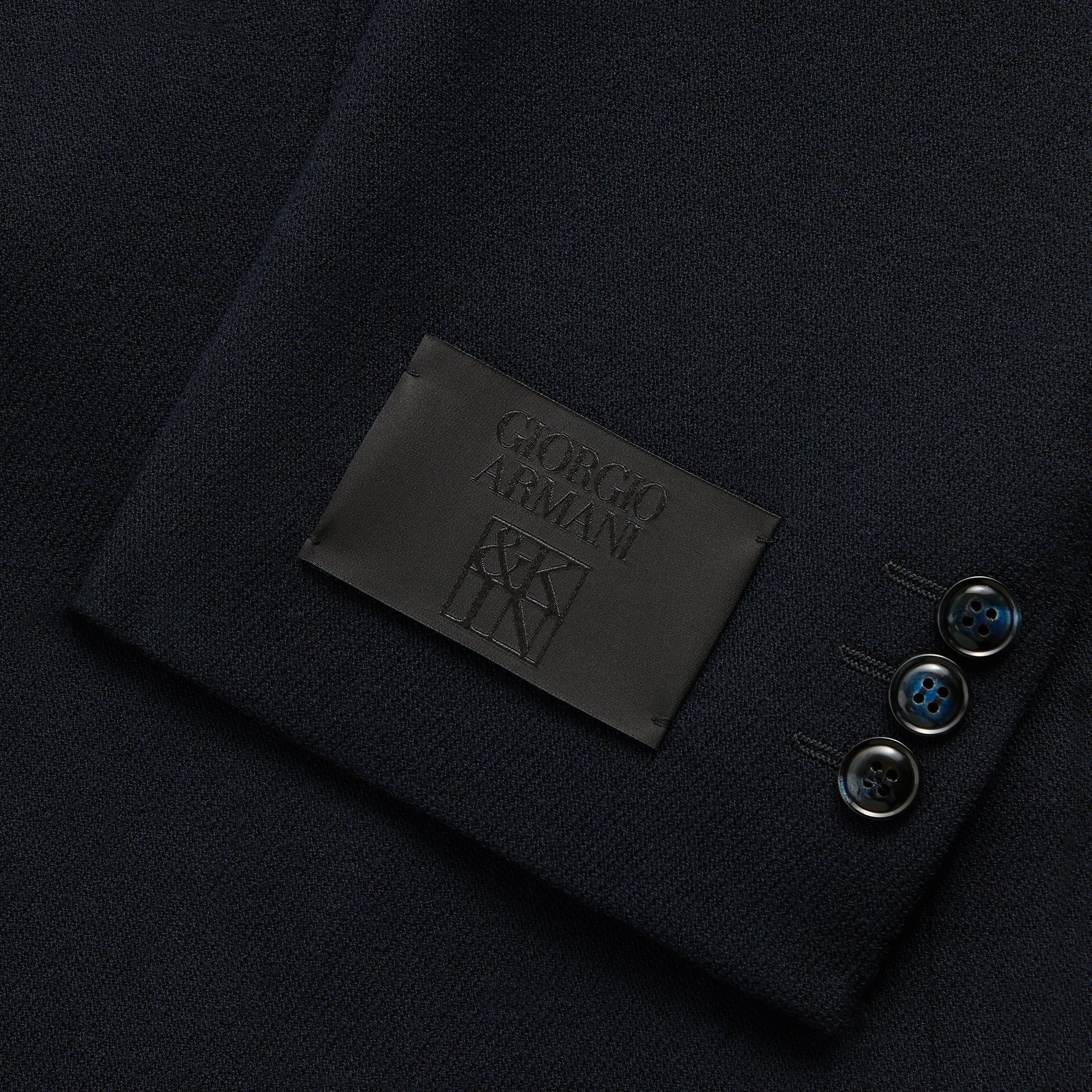 Giorgio Armani & Kith &Kin The Traveler Virgin Wool Double-Breasted Jacket - Ink