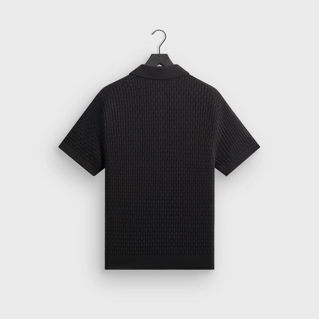 Kith Basket Weave Tilden Polo - Black