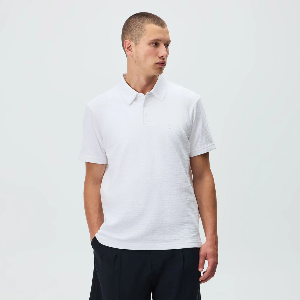 Kith Double Face Jersey Heathrow Polo - White