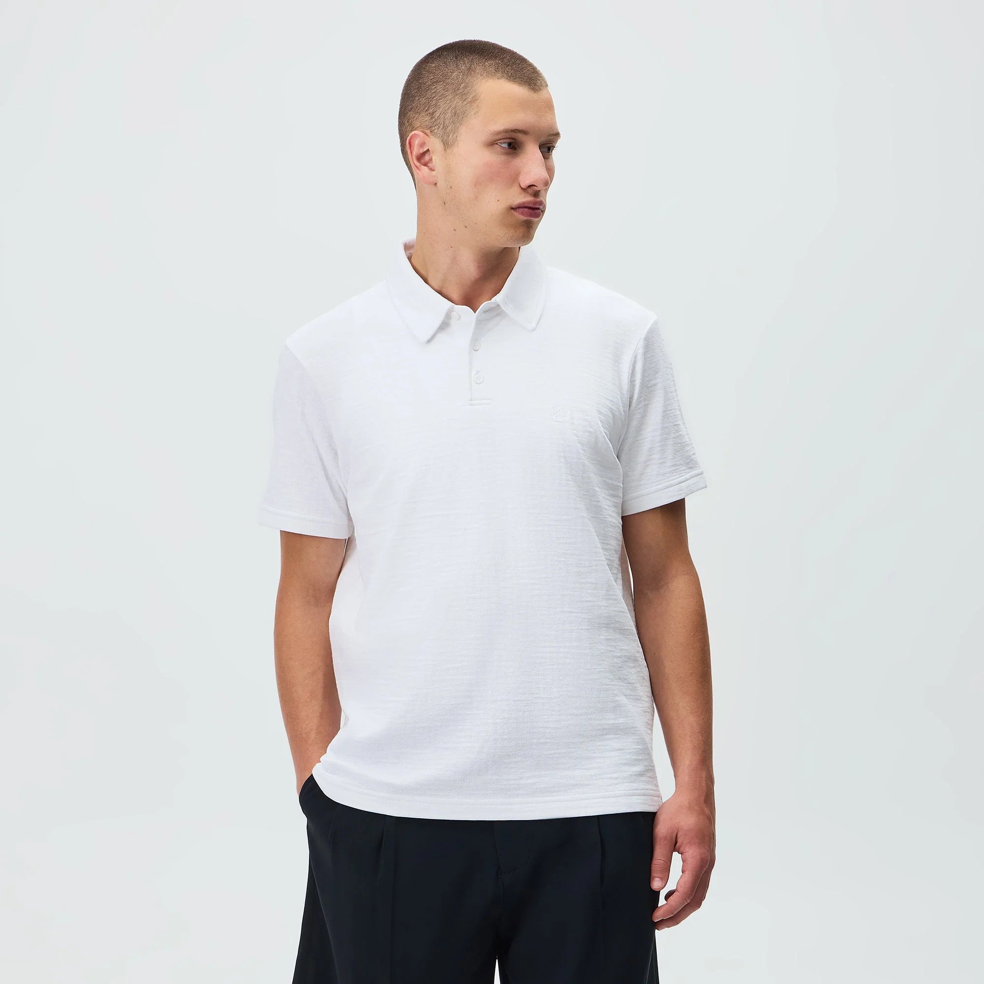 Kith Double Face Jersey Heathrow Polo - White