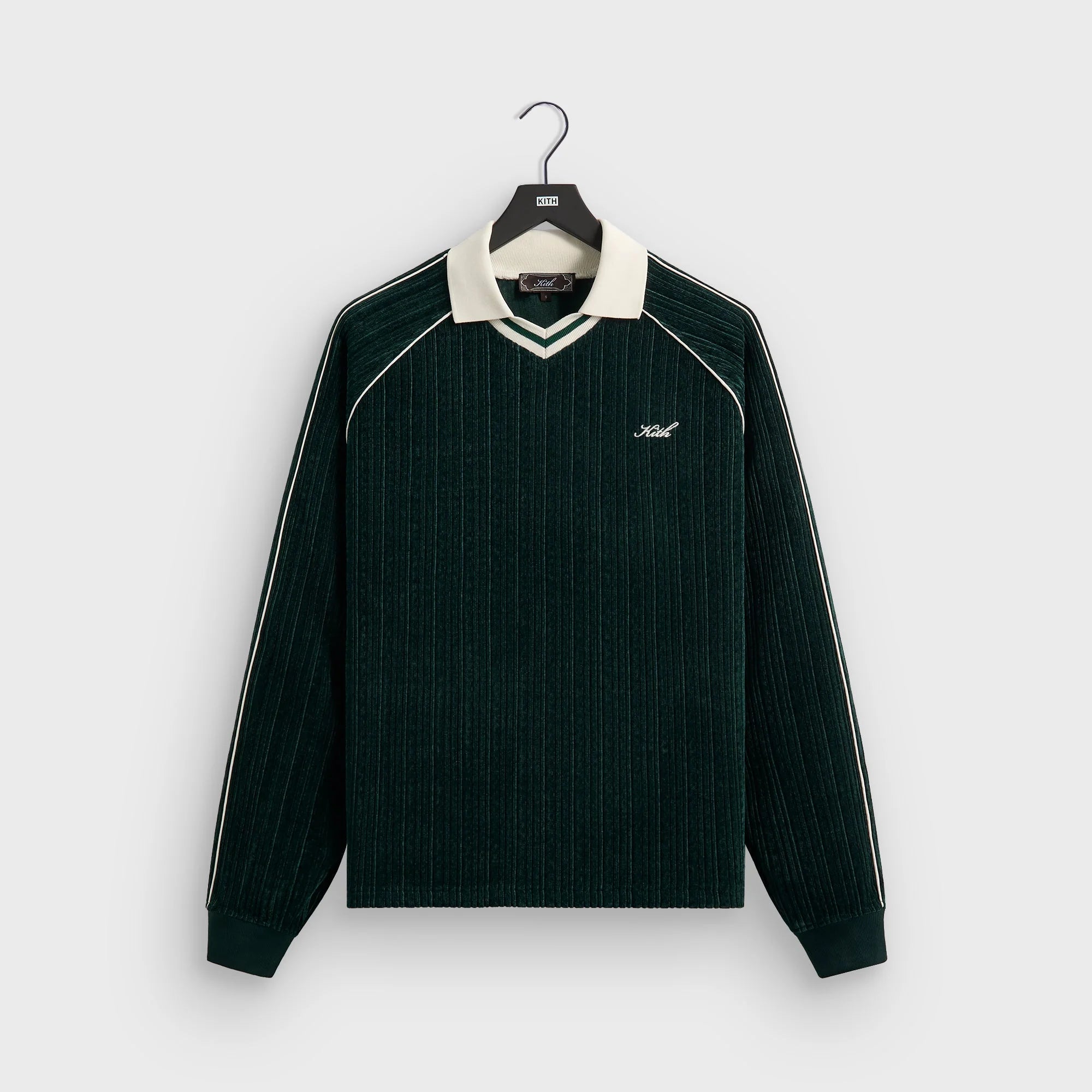 Kith Velvet Corduroy Long Sleeve Trevor Polo - Stadium