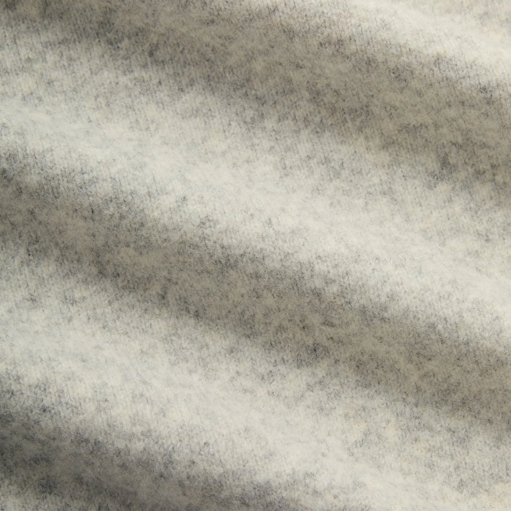 Kith Boucle Harmon Henley Sweater - Light Heather Grey