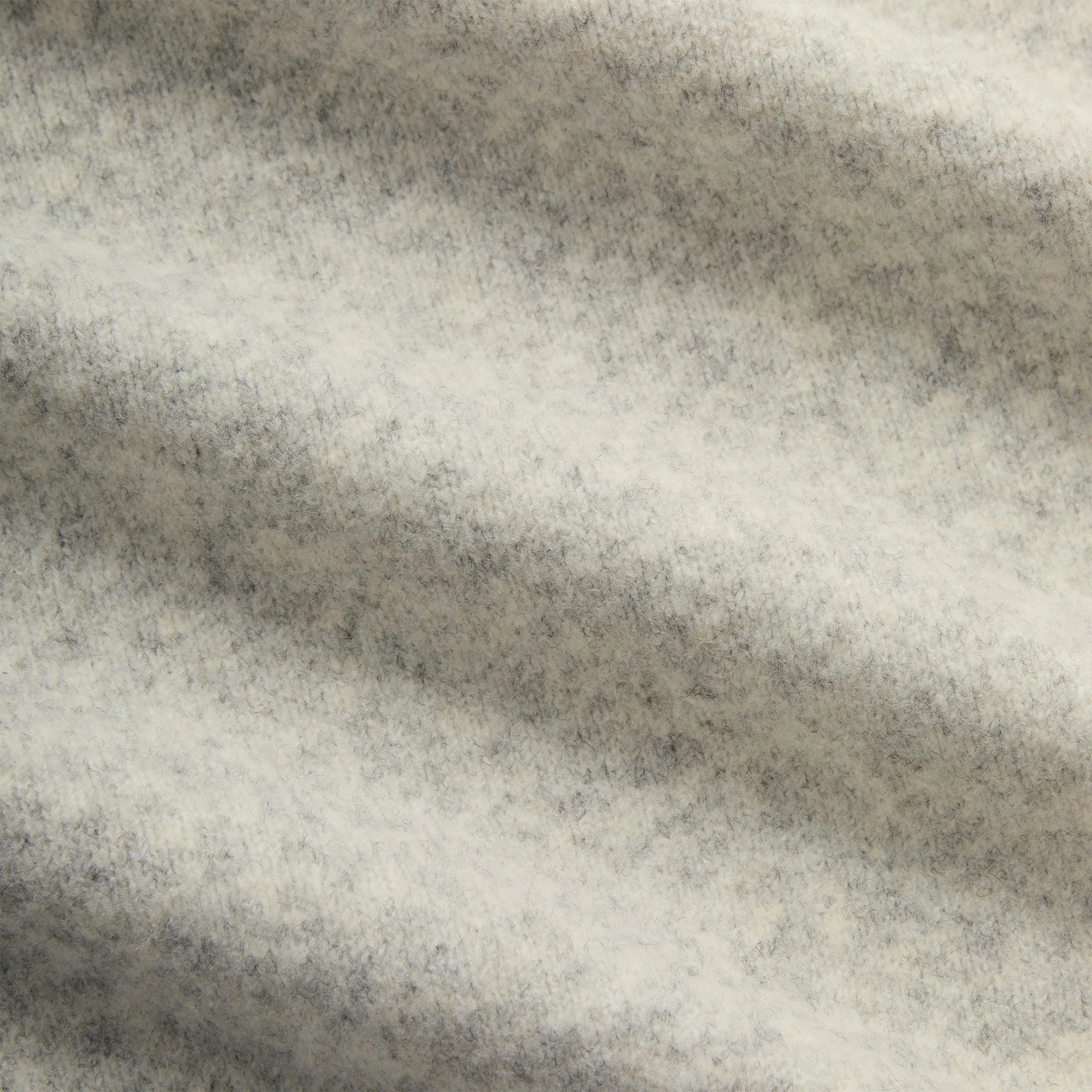 Kith Boucle Harmon Henley Sweater - Light Heather Grey