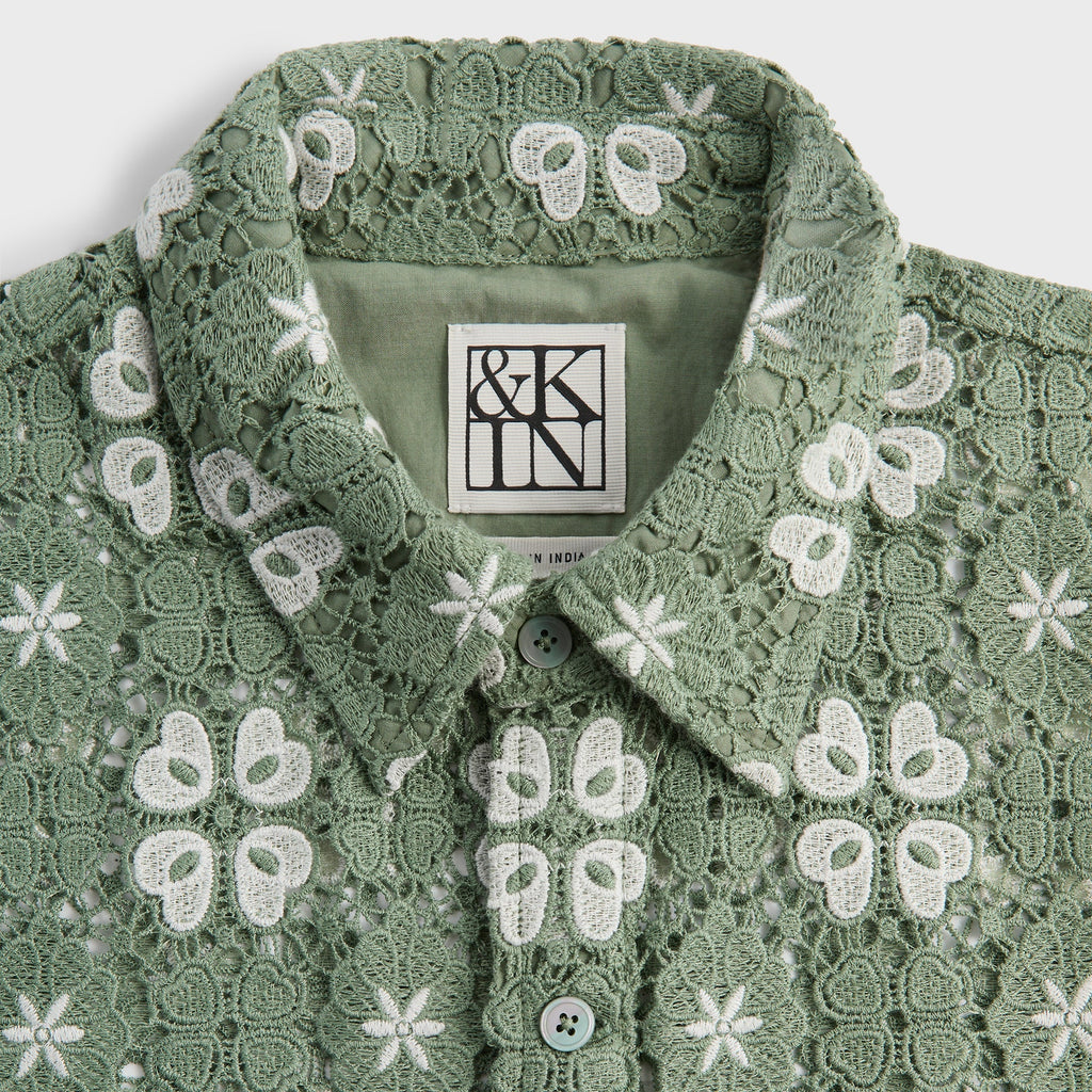 &Kin Retro Floral Lace Harvey Shirt - Cavan