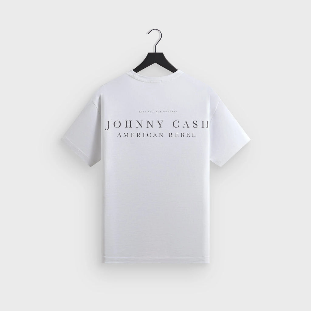 Kith Records for Johnny Cash American Flag Vintage Tee - White