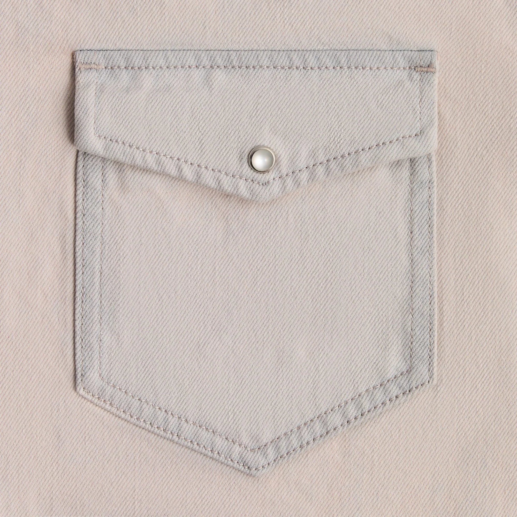 Kith Midweight Denim Long Sleeve Warwick Shirt - Washed Pastel