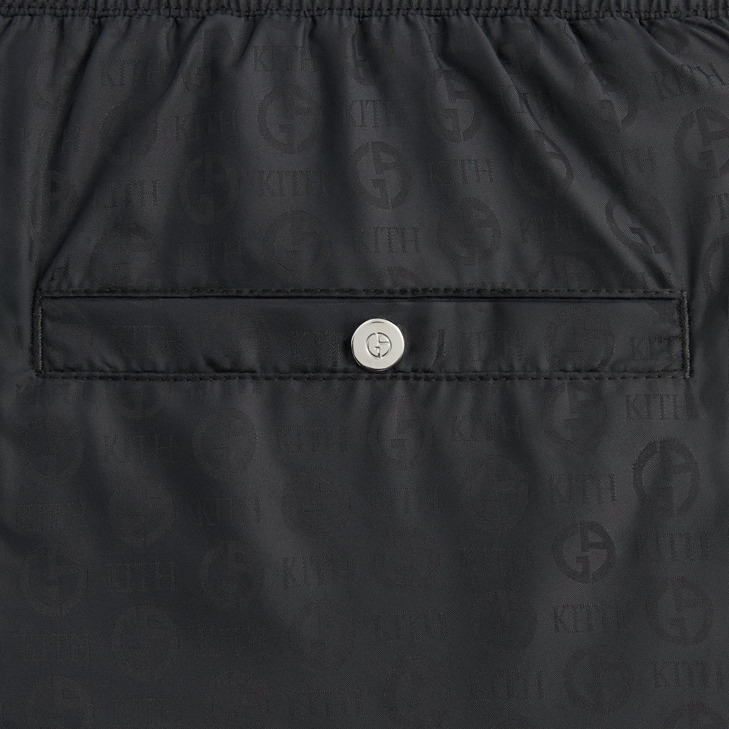 Giorgio Armani & Kith Jacquard Collins Swim Short - Black