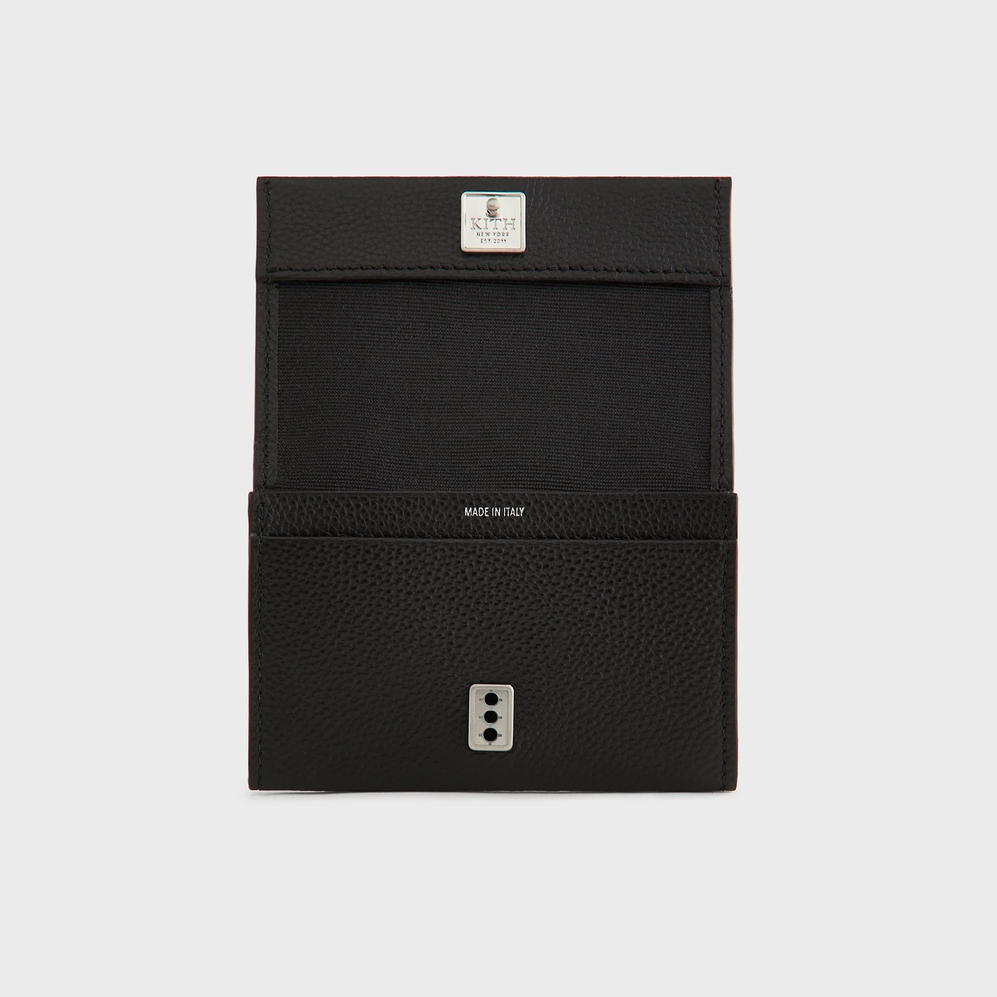 Kith Tumbled Leather Card Holder - Black