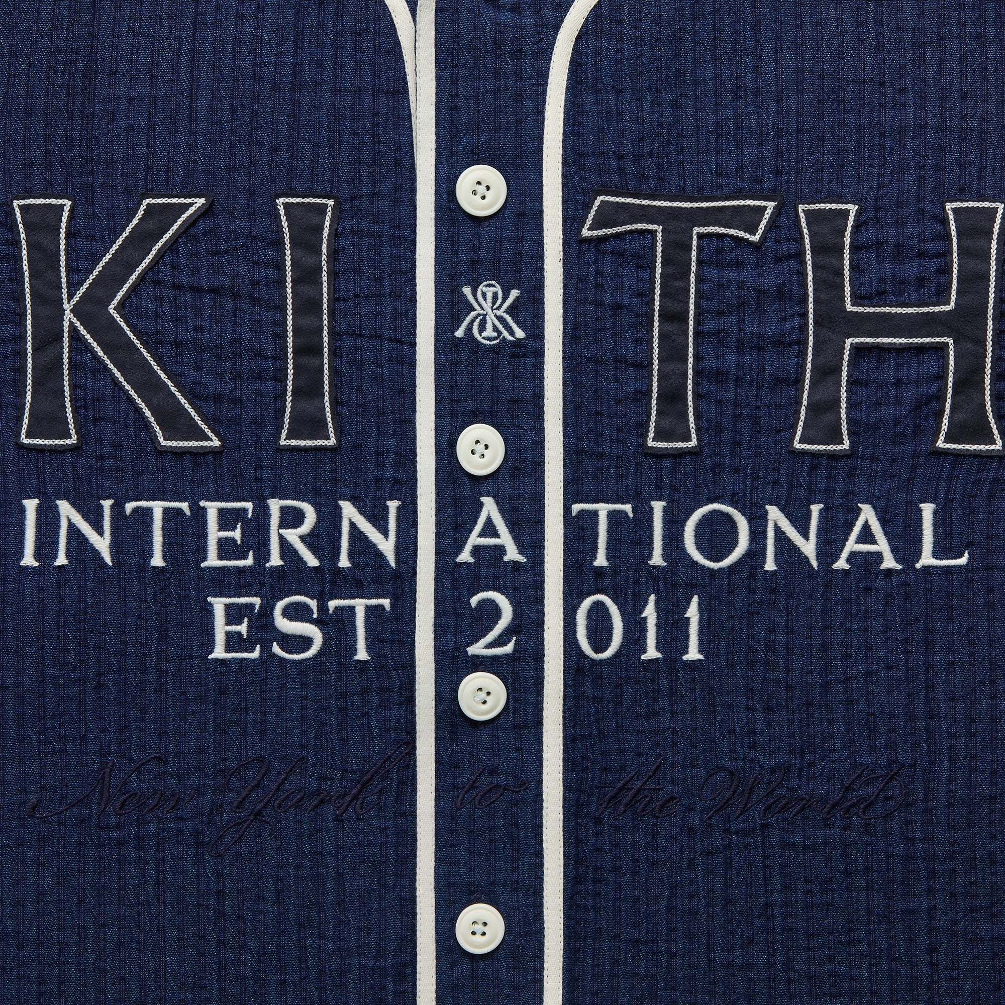 Kith Indigo Seersucker Daley Shirt - Dark Indigo