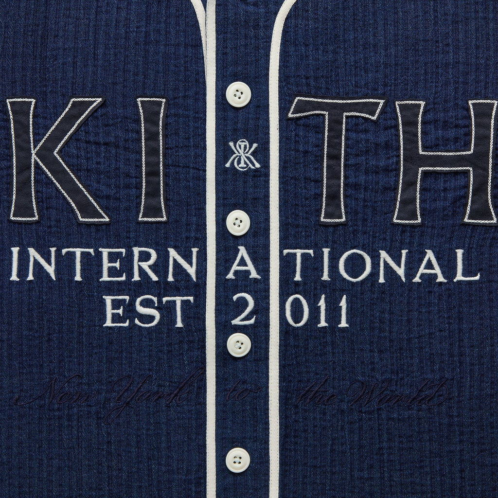 Kith Indigo Seersucker Daley Shirt - Dark Indigo