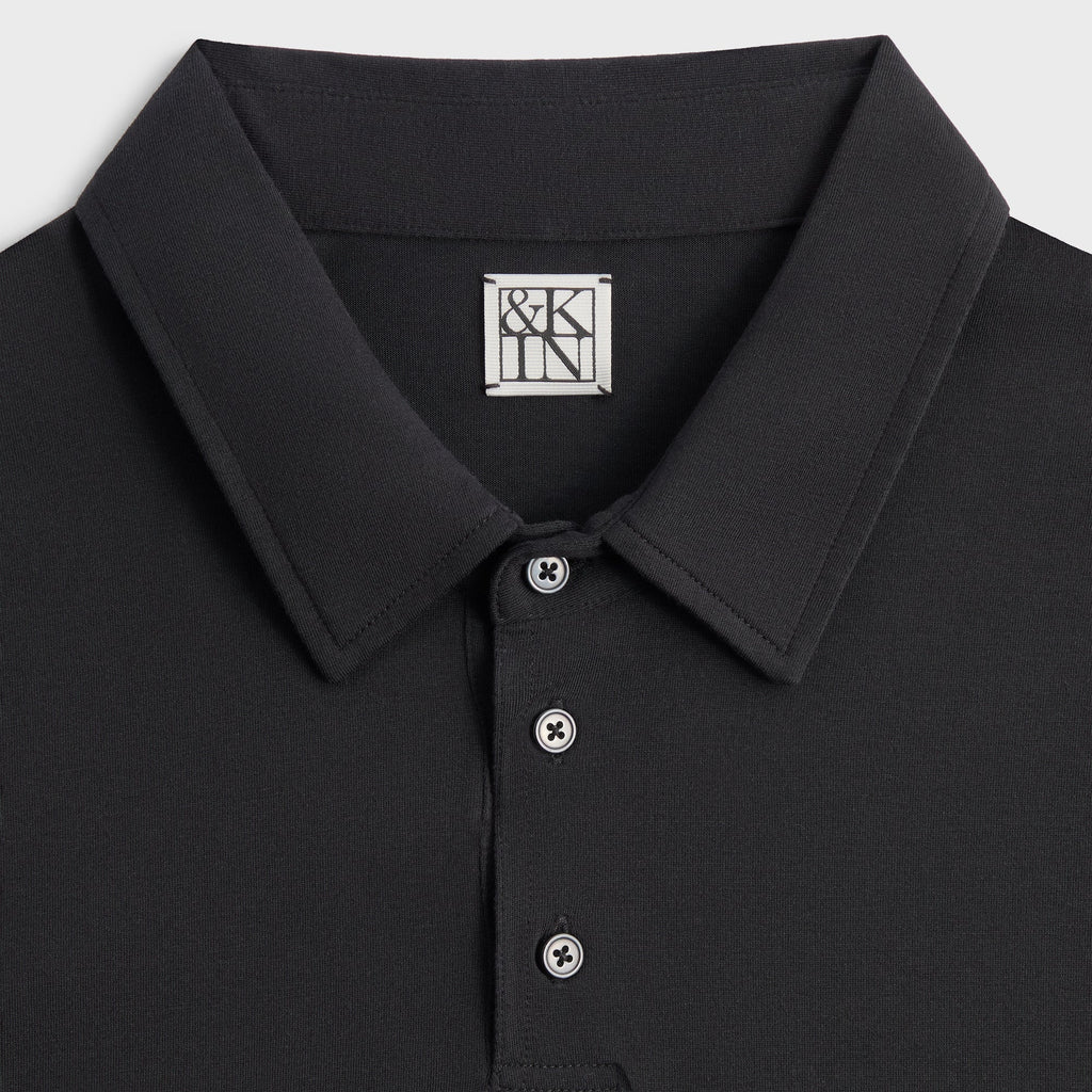 &Kin Soft Modal Blend Heathrow Polo - Black