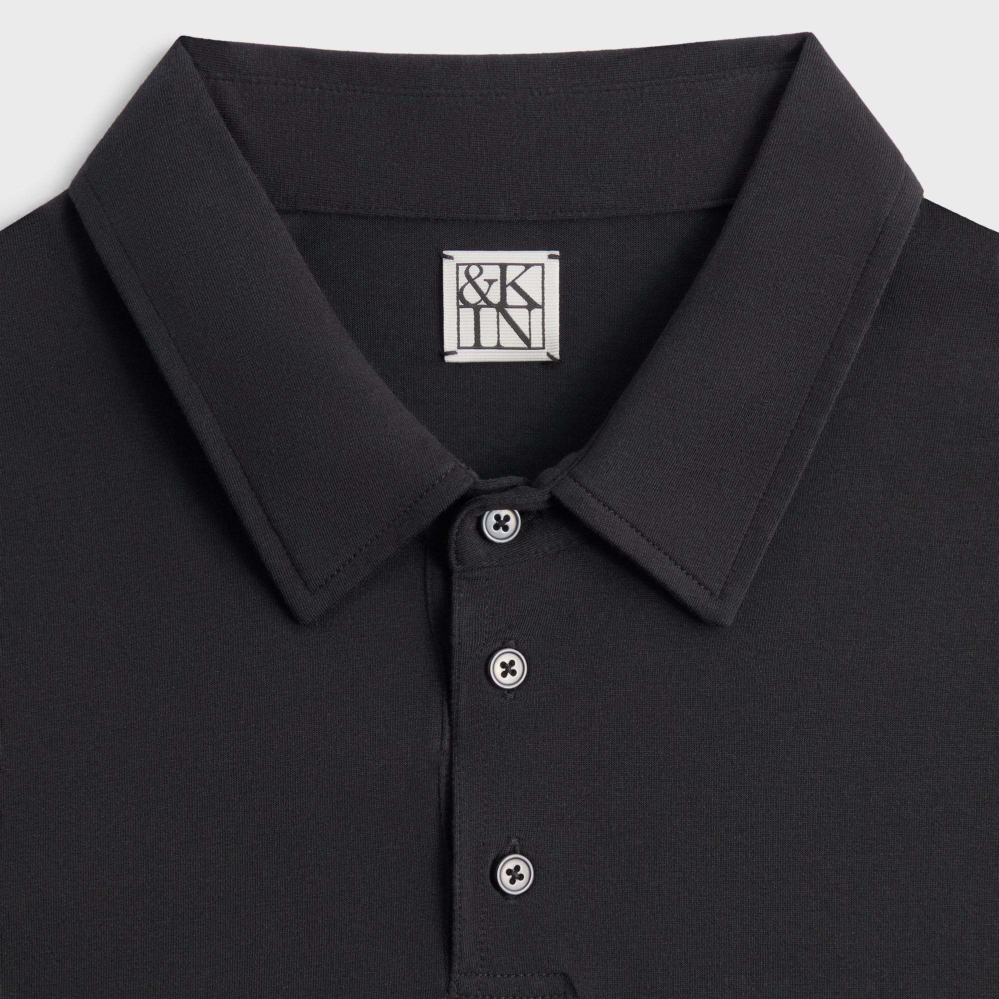 &Kin Soft Modal Blend Heathrow Polo - Black