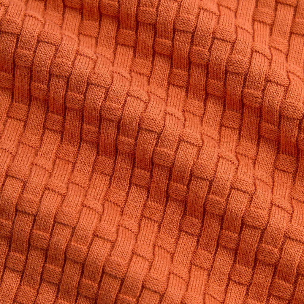 Kith Basket Weave Tilden Polo - Clementine