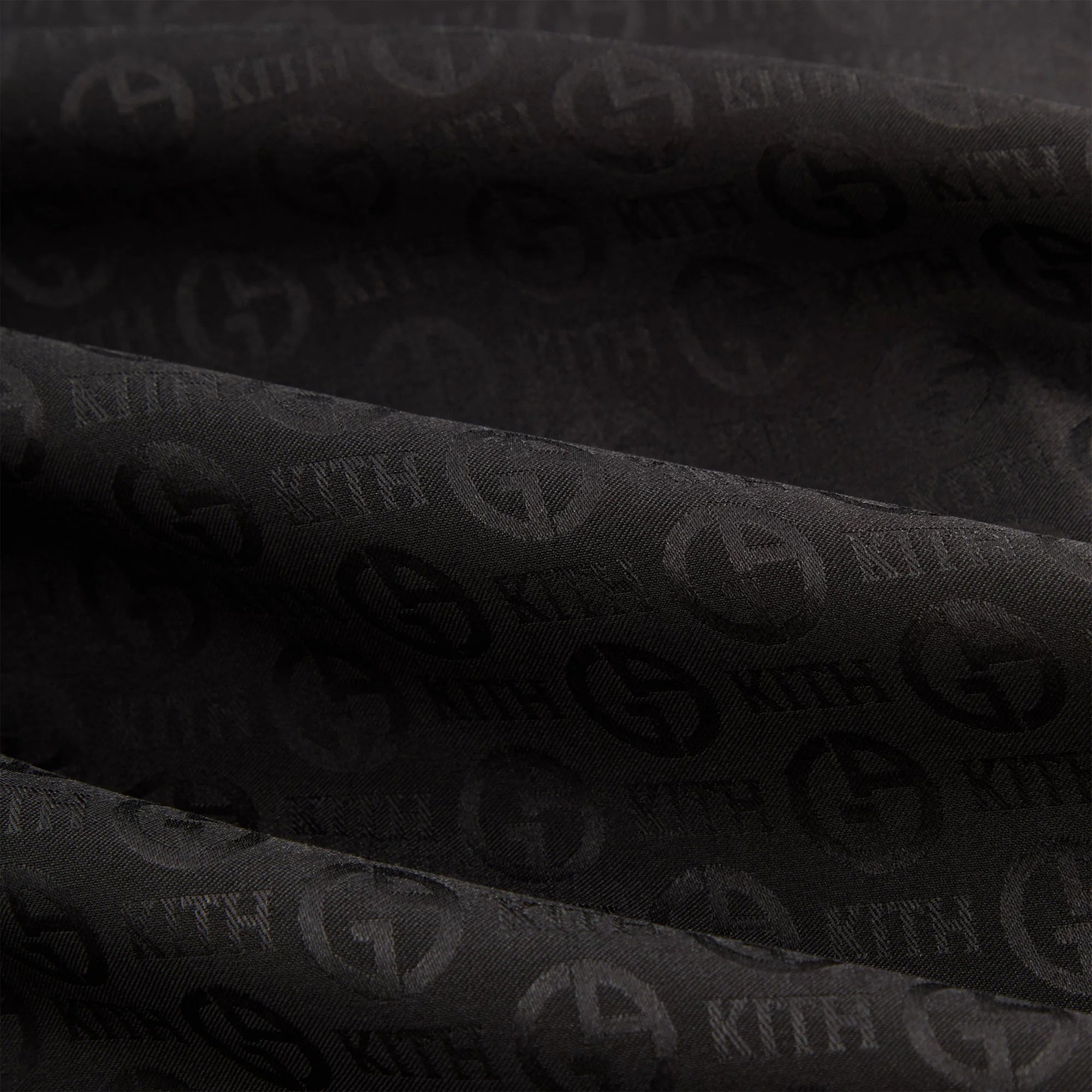 Giorgio Armani & Kith Monogram Long Sleeve Thompson Crossover Shirt - Black