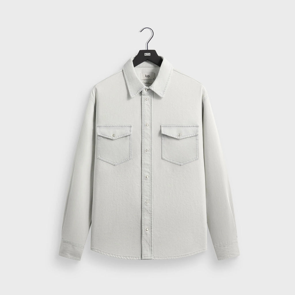 Kith Midweight Denim Long Sleeve Warwick Shirt - Eden Wash