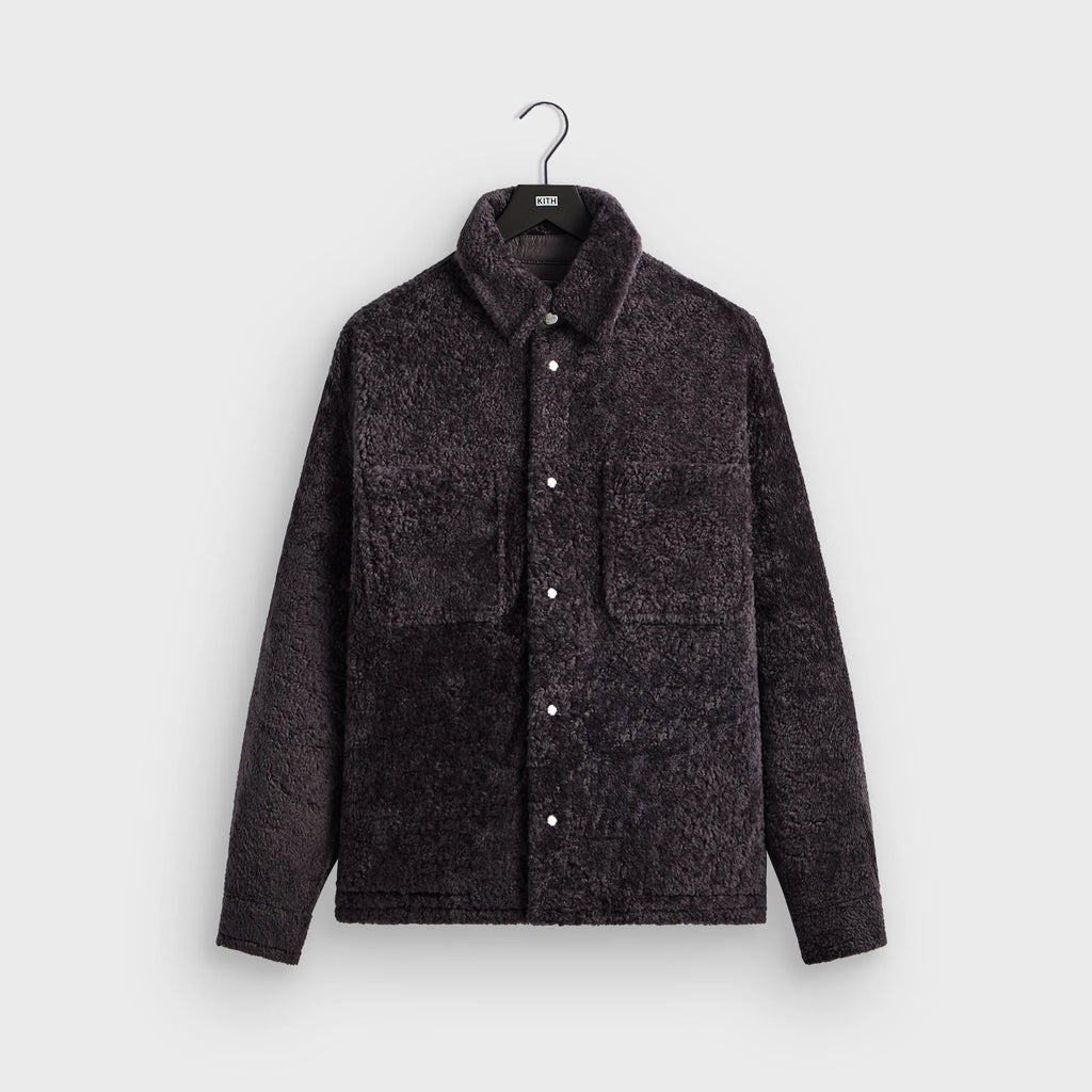 Kith Shearling Ace Shirt Jacket - Thunder