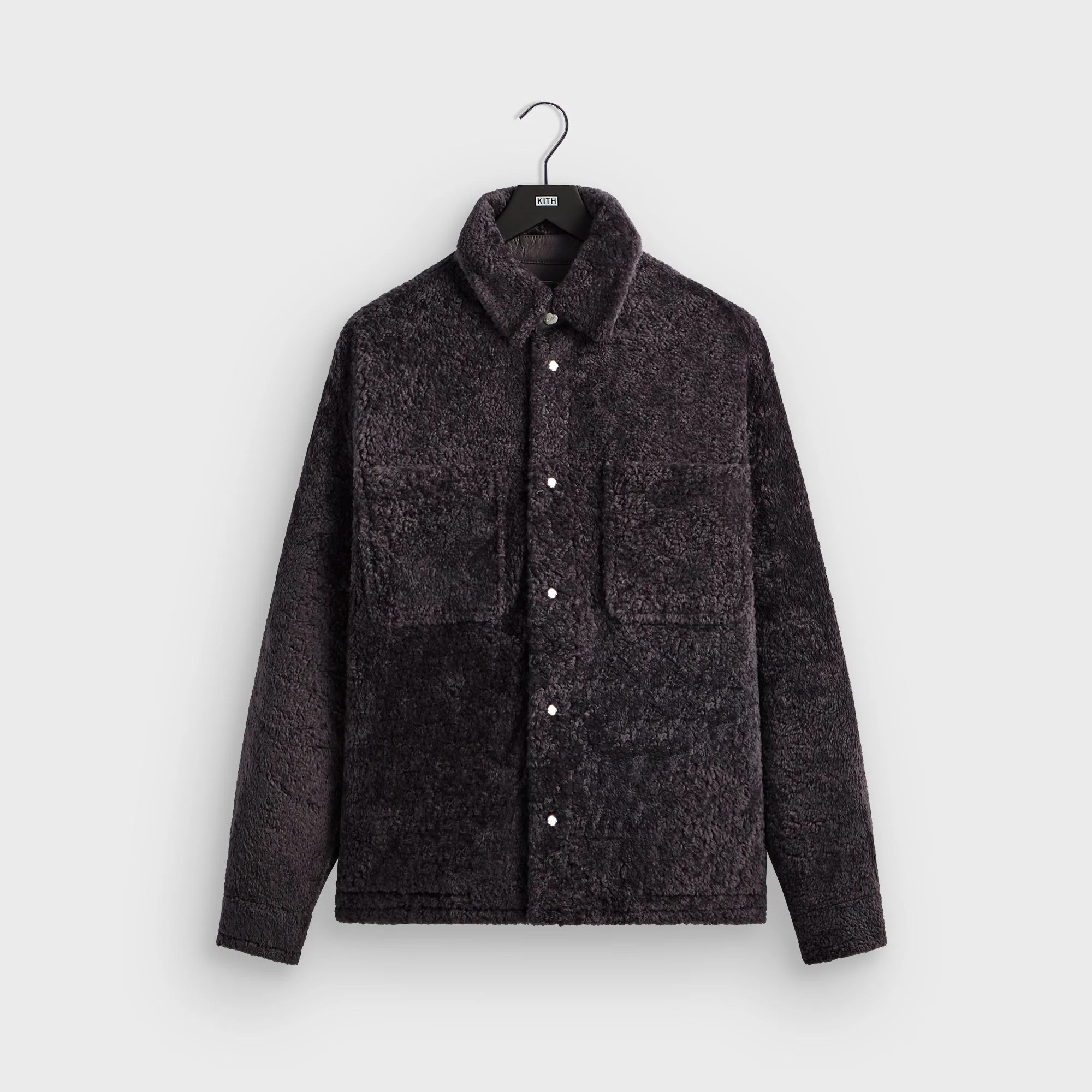 Kith Shearling Ace Shirt Jacket - Thunder