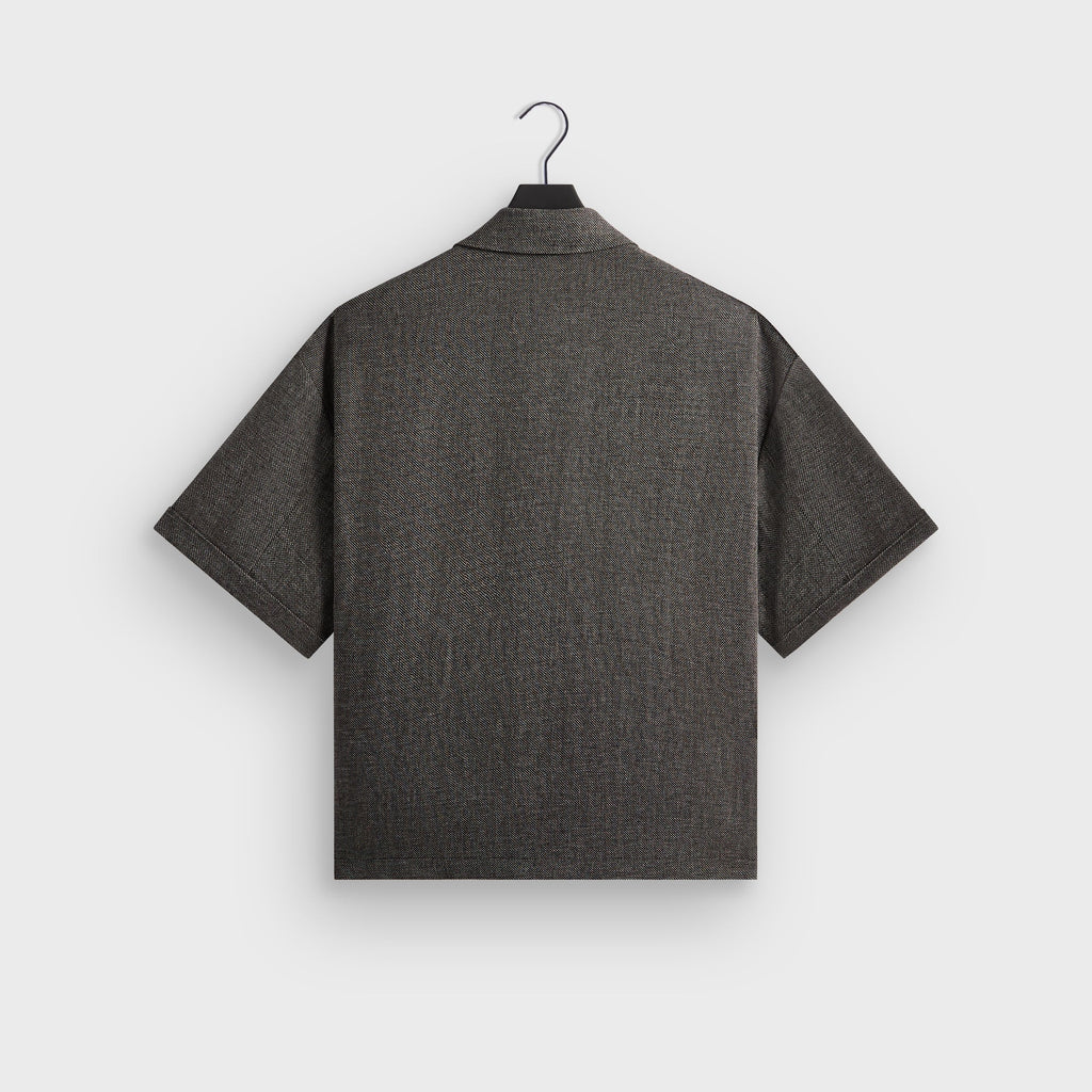 &Kin Textured Linen Ito Blazer - Black Melange