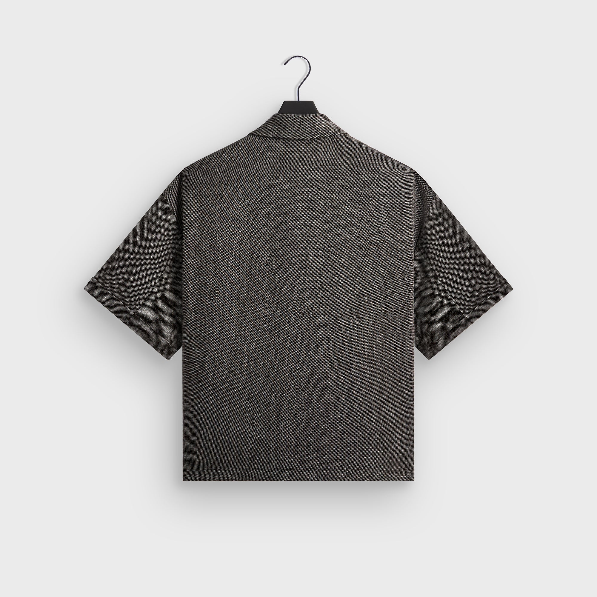 &Kin Textured Linen Ito Blazer - Black Melange
